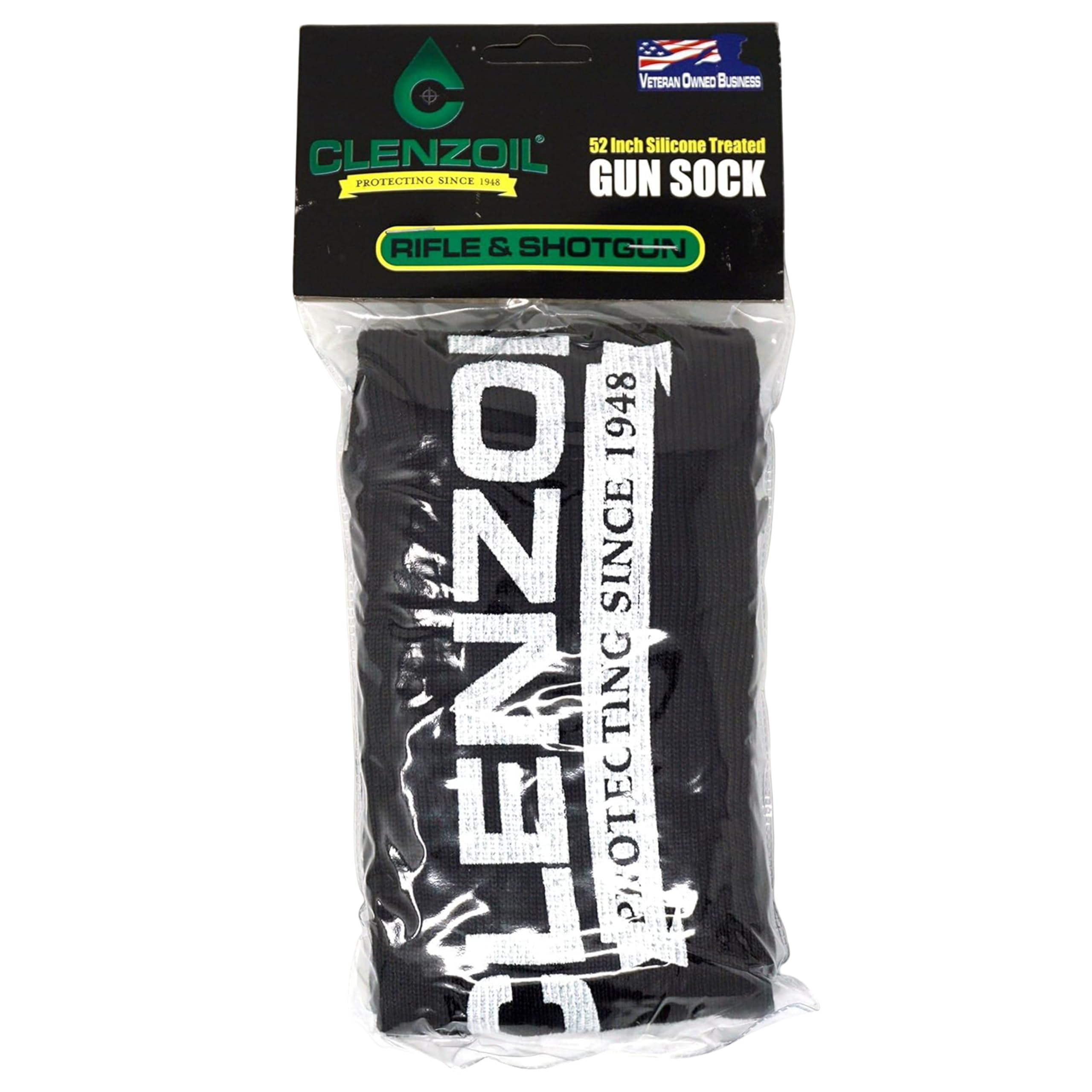 Clenzoil Firearm Protective Sleeve - For Rifles & Shotguns - Protects Firearms After Gun Cleaning - Gun Storage Accessory - Silicone-Treated Gun Sock - 52" x 4" - Elastic Design