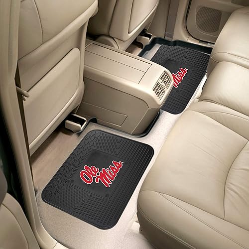 FANMATS 11779 Ole Miss Rebels Back Row - Tapete utilitario para automóvil, 1 pieza, 14 x 17 pulgadas, protección para todo tipo de clima, ajuste