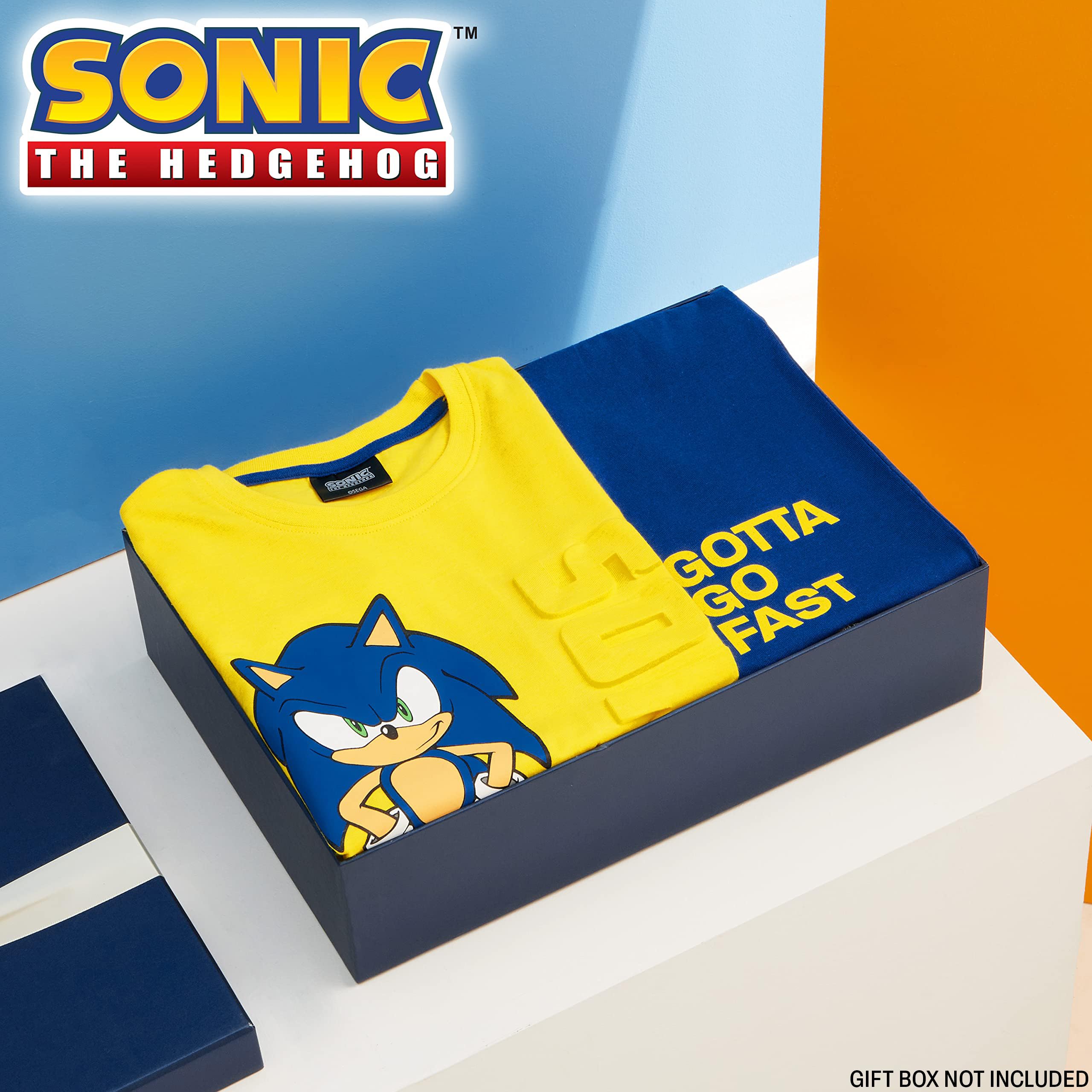 Sonic The Hedgehog Pyjama Enfant Garcon, Ensembles de Pyjama Garçon T-Shirt 3D et Short, Pyjashort Garcon, Vêtements Enfant Ado 4-14 Ans Coton Sonic Officiel