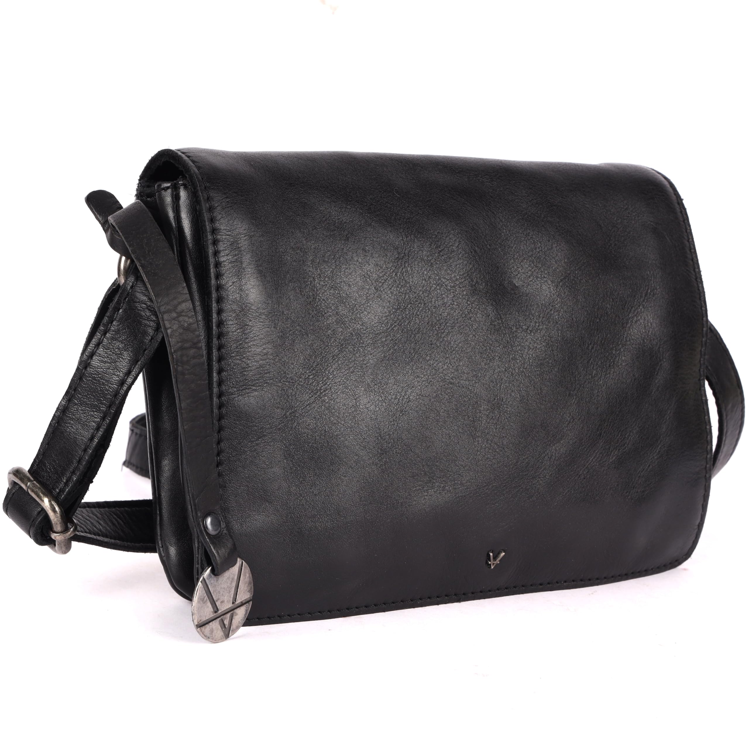 VILENCA HOLLAND Genuine Italian Leather Small Crossbody Sling Bag – Trendy Casual Office Bag with Adjustable Strap