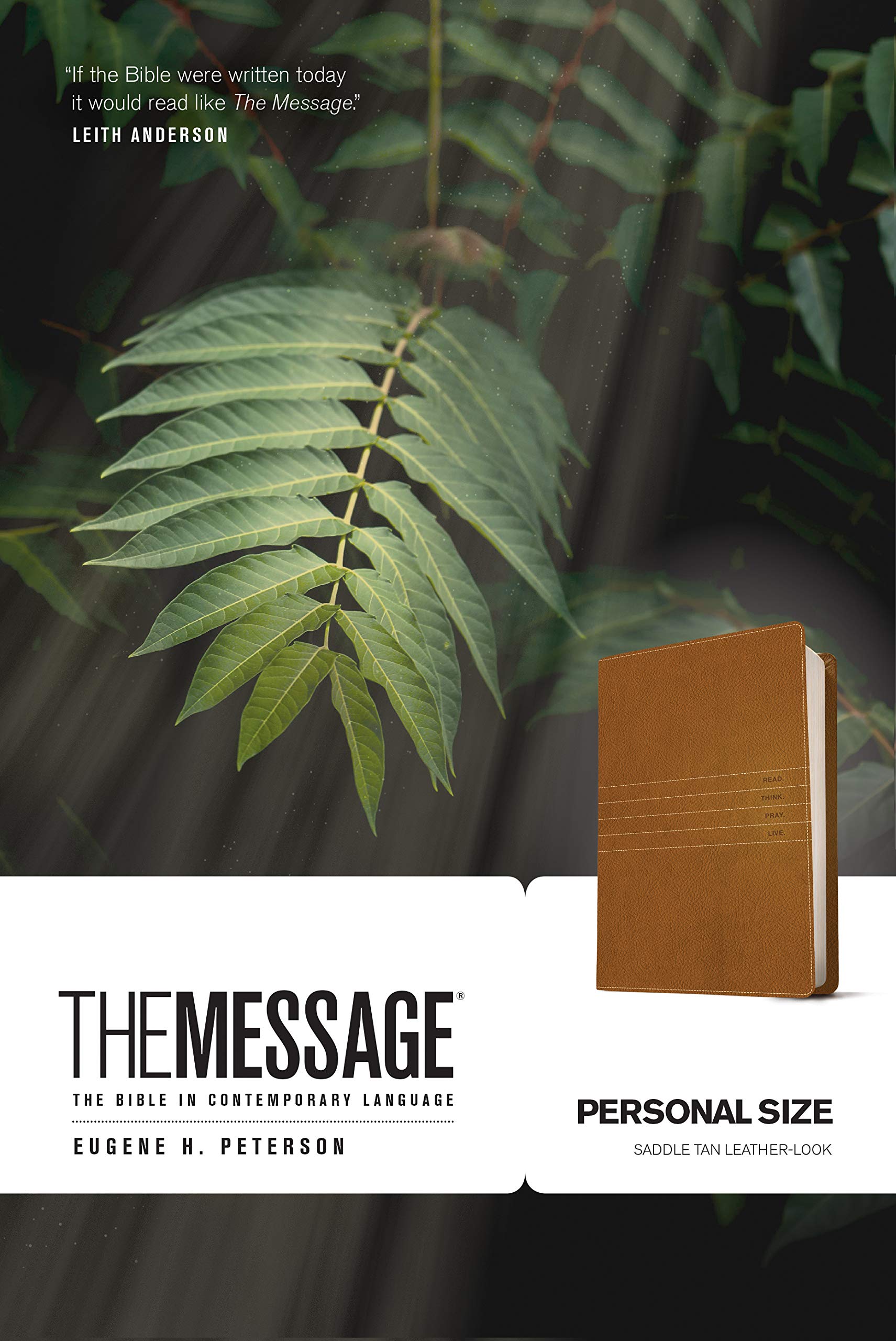 The Message, Personal Size, Saddle Tan. Leather Look (The Message Bibles): The Bible in Contemporary Language