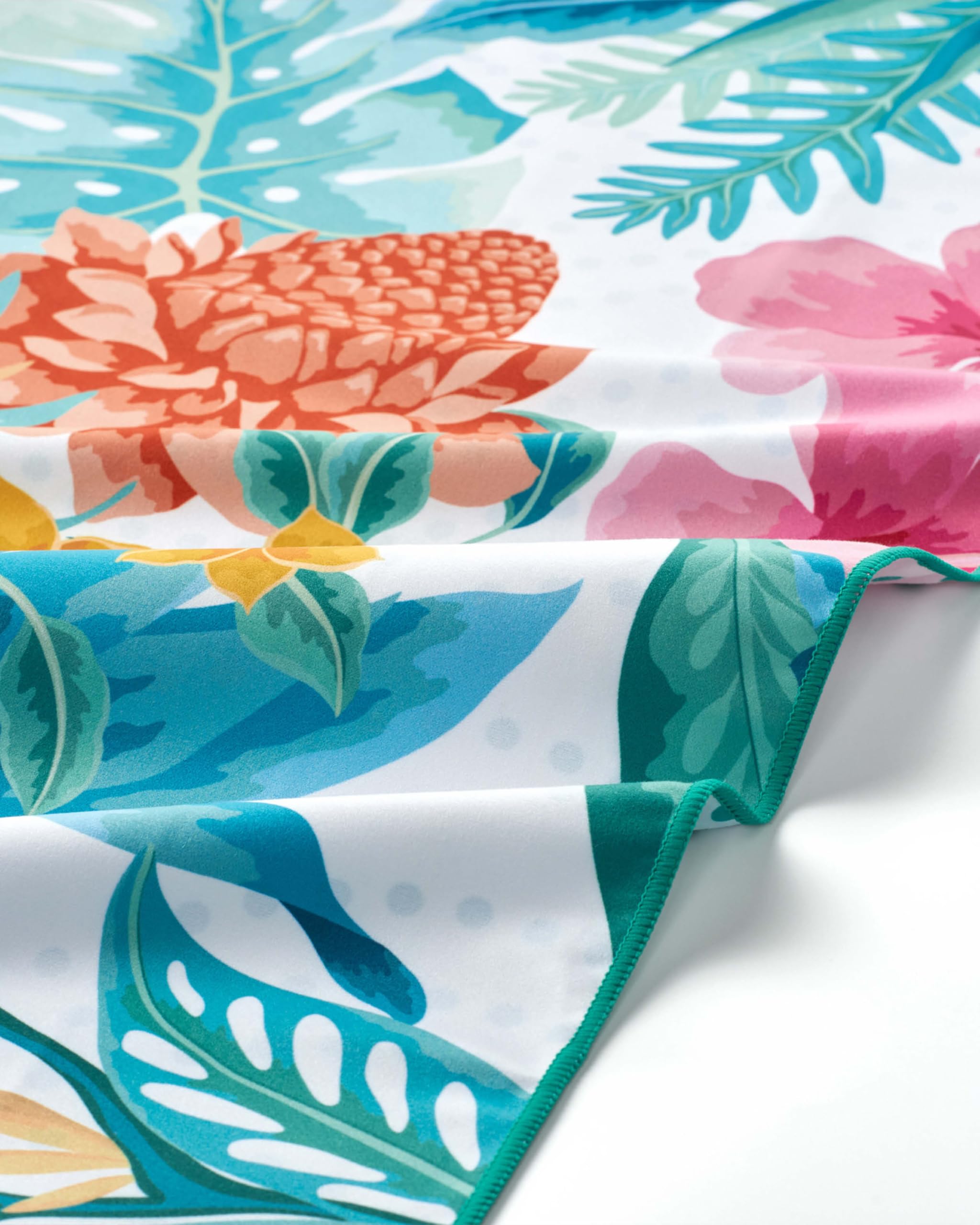 Fit-Flip Telo Mare microfibra – leggero, fine e ad asciugatura rapida – asciugamano microfibra grande – teli antisabbia da spiaggia – 100% riciclato - Tropic Flowers 200x90cm