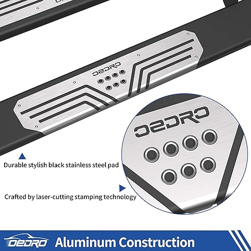 Miniatura 3 de OEDRO Estribos de 6.5 pulgadas compatibles con Chevy SilveradoGMC Sierra 1500 Crew Cab 2019-2024 y SilveradoSierra 2500 3500HD 2020-2024, barras