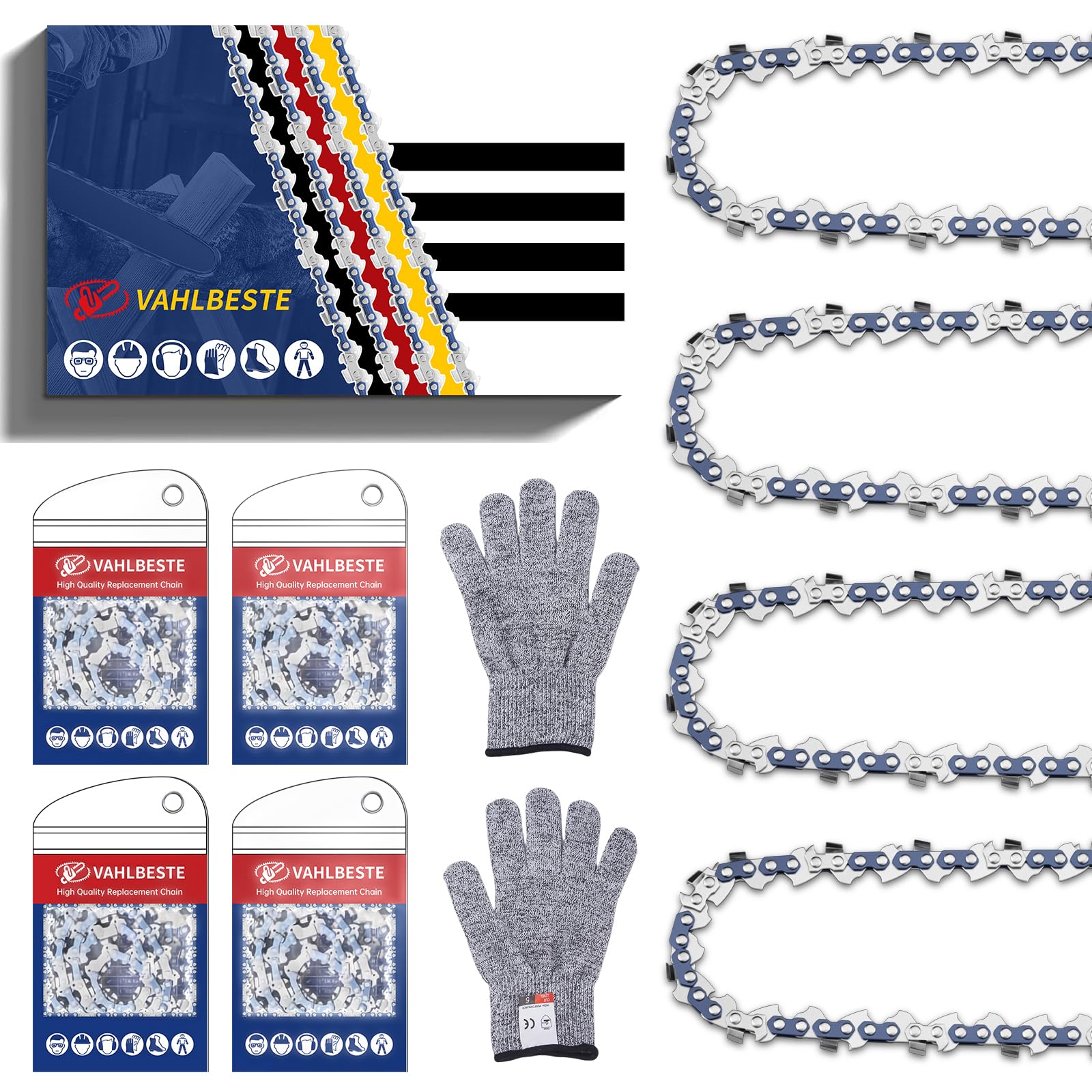 Chaine tronconneuse 28 maillons anti-rebond pour guide 12cm