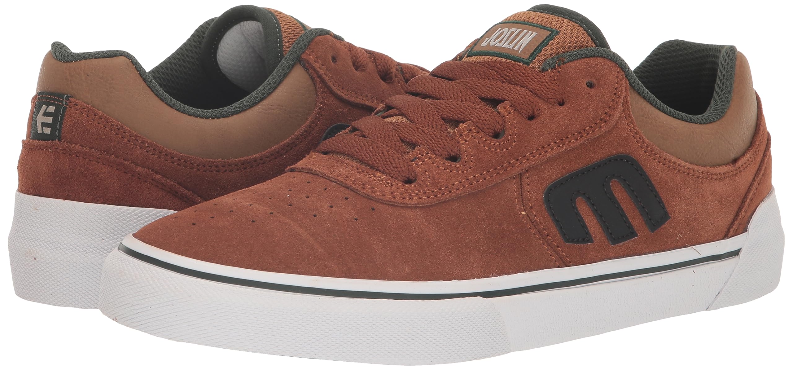 Etnies Joslin Vulc - Zapatillas de Skate Zapato para Patinar para Hombre, Marrón/Verde, 40 EU