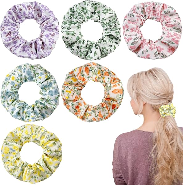 LUFFLOK coleteros de gasa floral, 6 piezas