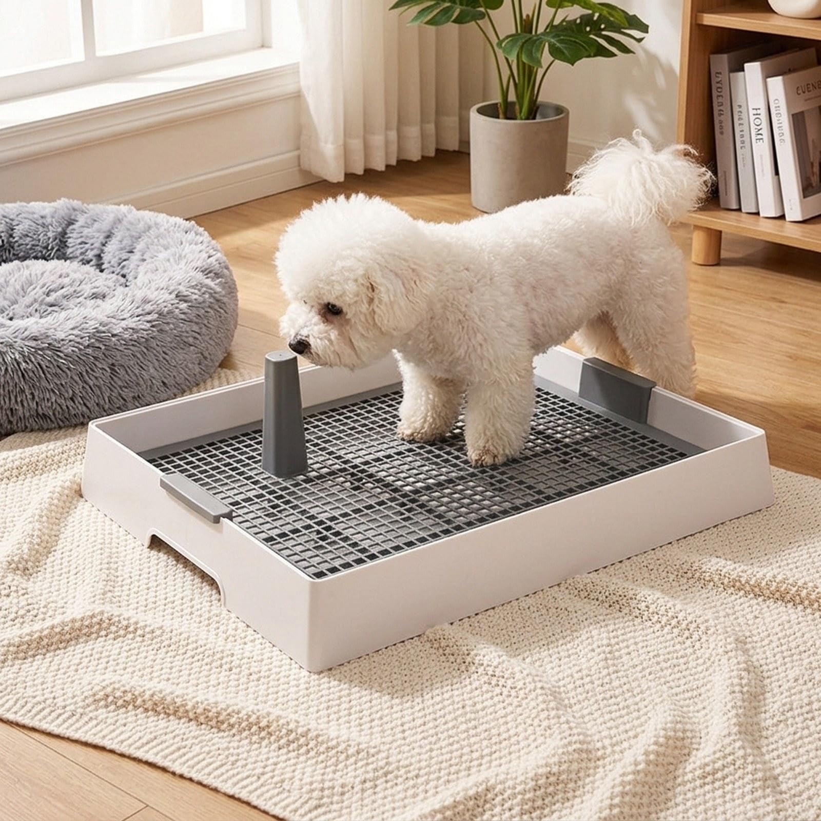 Dog Toilet Bandeja Higiénica para Mascotas con Material PP Estructura Removible y Protección Adecuado para Entrenar Perros y Gatos