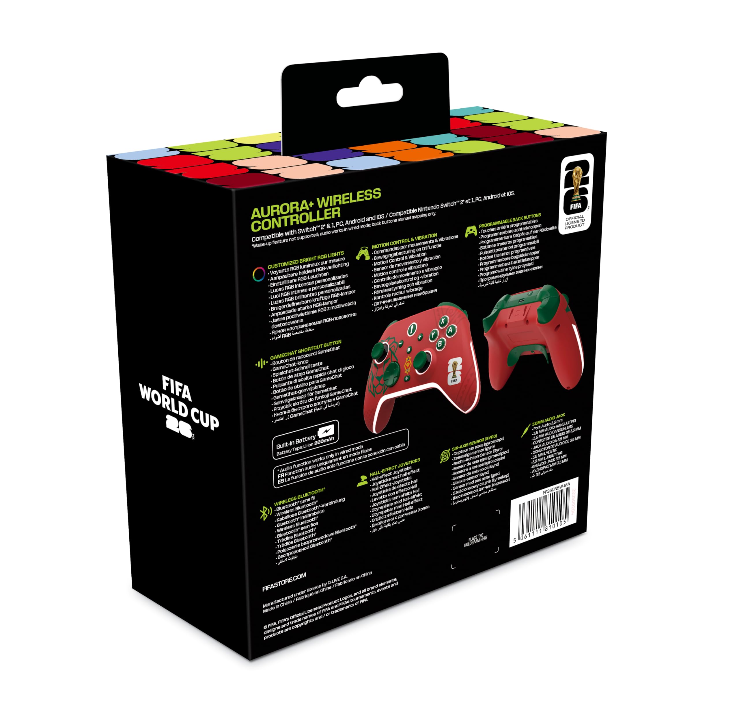 Dragon FIFA WorldCup 26 - AURORA+ Morocco Wireless Controller for Switch, Switch 2, PC, Android and IOS