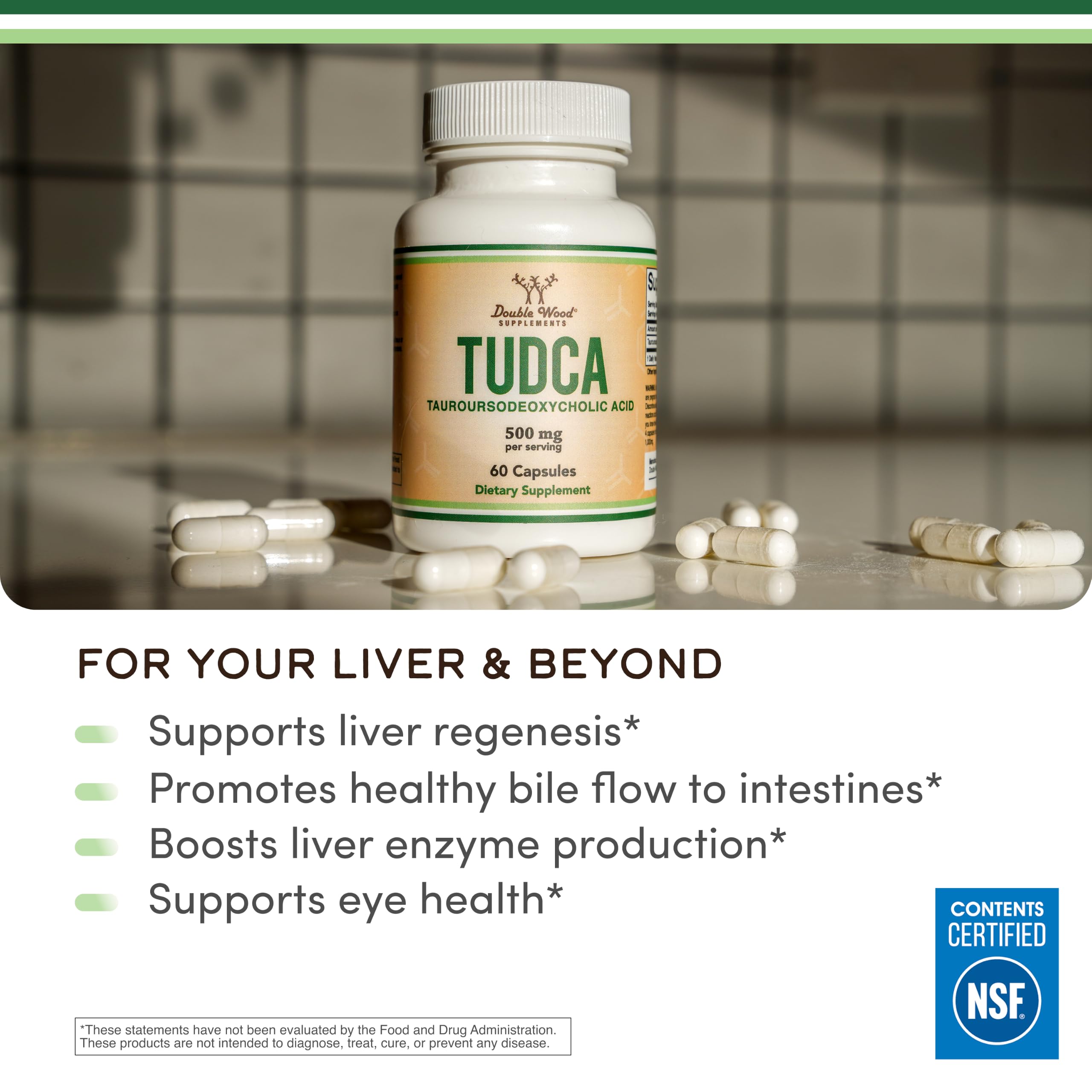 TUDCA Bile Salts, 250mg Capsule, Tauroursodeoxycholic Acid, 60 Capsules — Amazon image 4