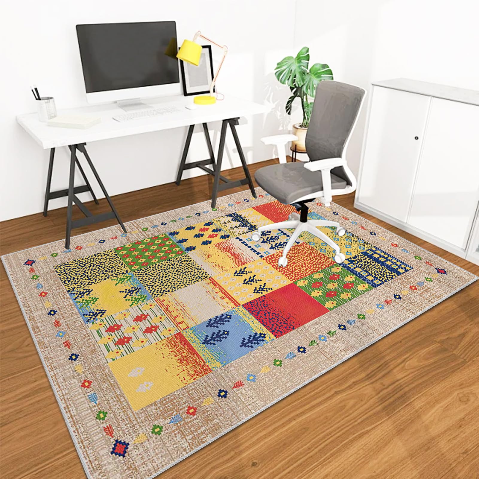 Heavy Duty Desk Chair Mats for Carpet, Office Chair Mat for Hardwood Floor, Office Chair Floor Protector Mat for Rolling Chair, Computer Chair Mat for Home Office Rug Hard Floor Mat 60 x 70 cm