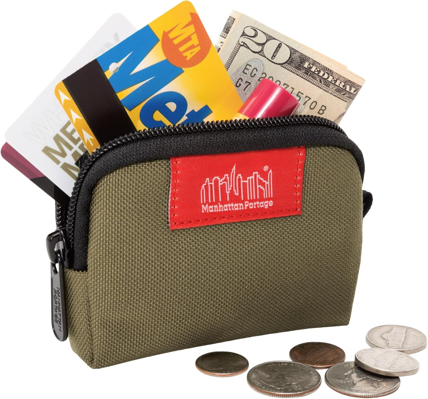Manhattan Portage Coin Purse With Zipper Closure Pouch Eclectic Colors Credit Card ID Card Jewelry Keys Water Resistant Gift 1000D CORDURA® Everyday Carry - Image 5
