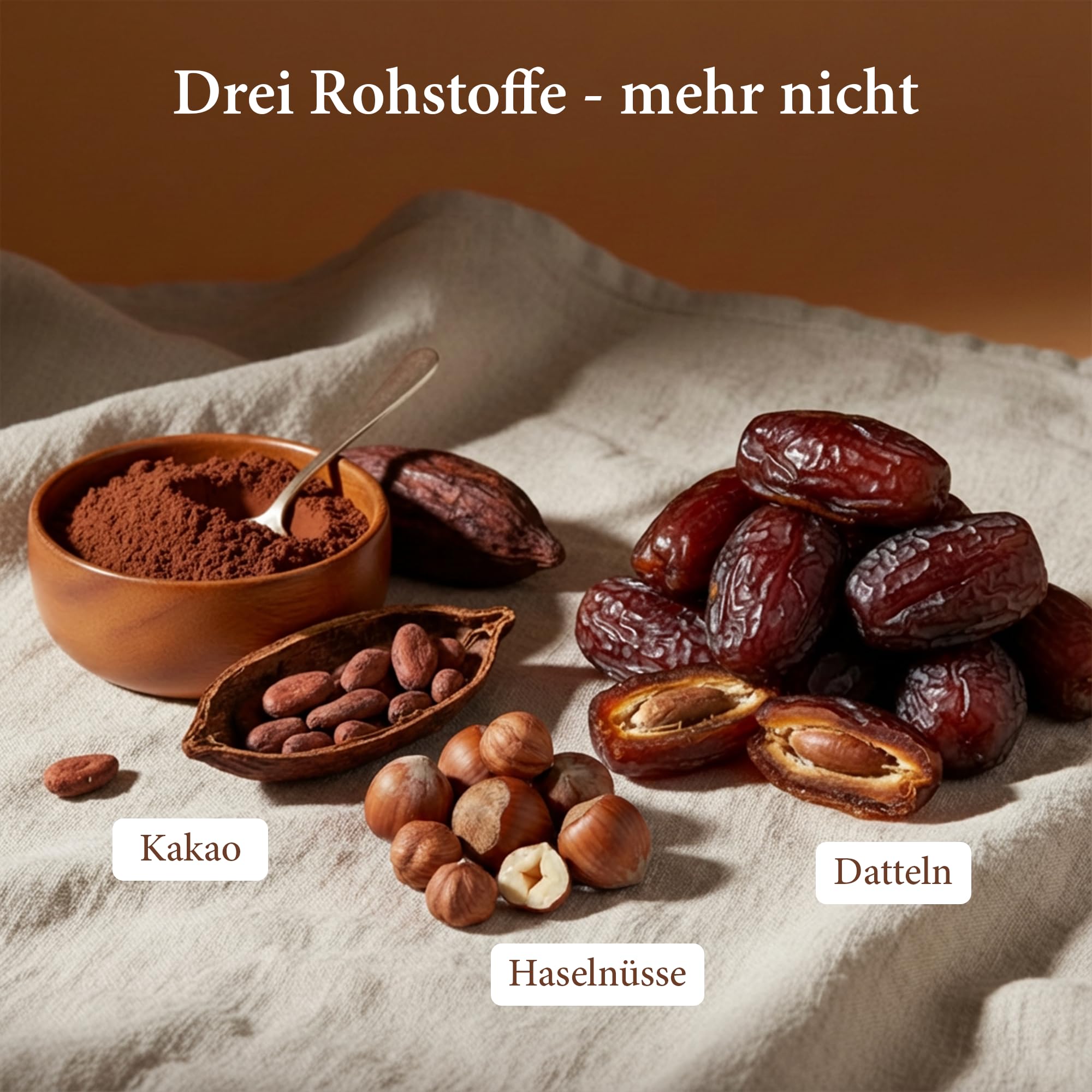 Dattello® Haselnusscreme | Bio Schoko-Haselnuss-Aufstrich mit Datteln | Schokocreme Ohne Raffinierten Zucker, Vegan & Cremig | MAKRi® Schokoladenaufstrich 400 g (1 Glas)