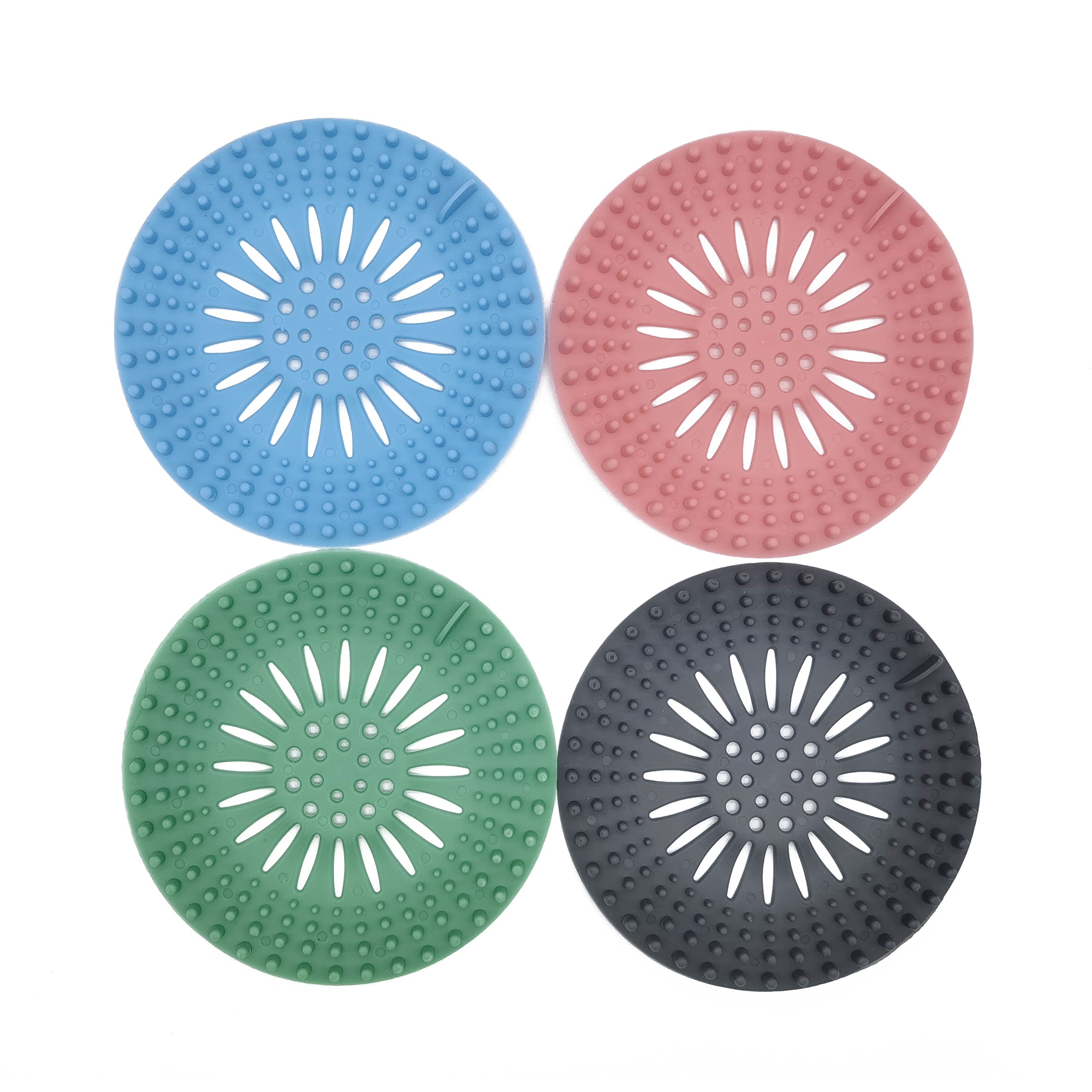 WE-CEF Hair Catcher Durable Silicone Hair Stopper Shower Drain Covers Drain Protector Suit for Bathroom Bathtub and Kitchen(Set of 4) (B0B6HK36SW) Amazon Price History, Amazon Price Tracker