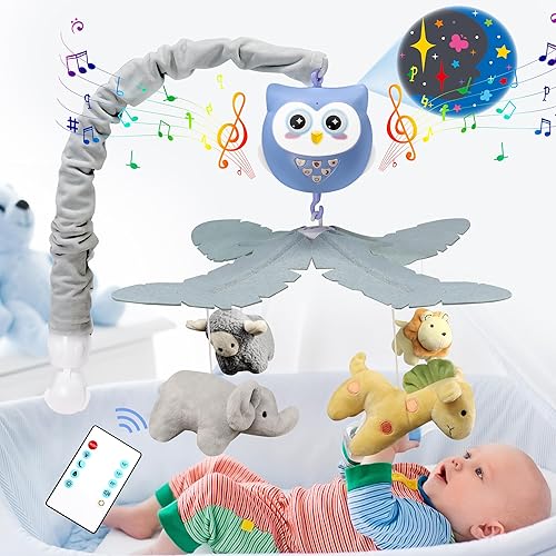 Cuna móvil para bebé con música y luces para niños, animales móviles musicales para cuna, juguetes para niñas, juguetes colgantes, portátil, safari,