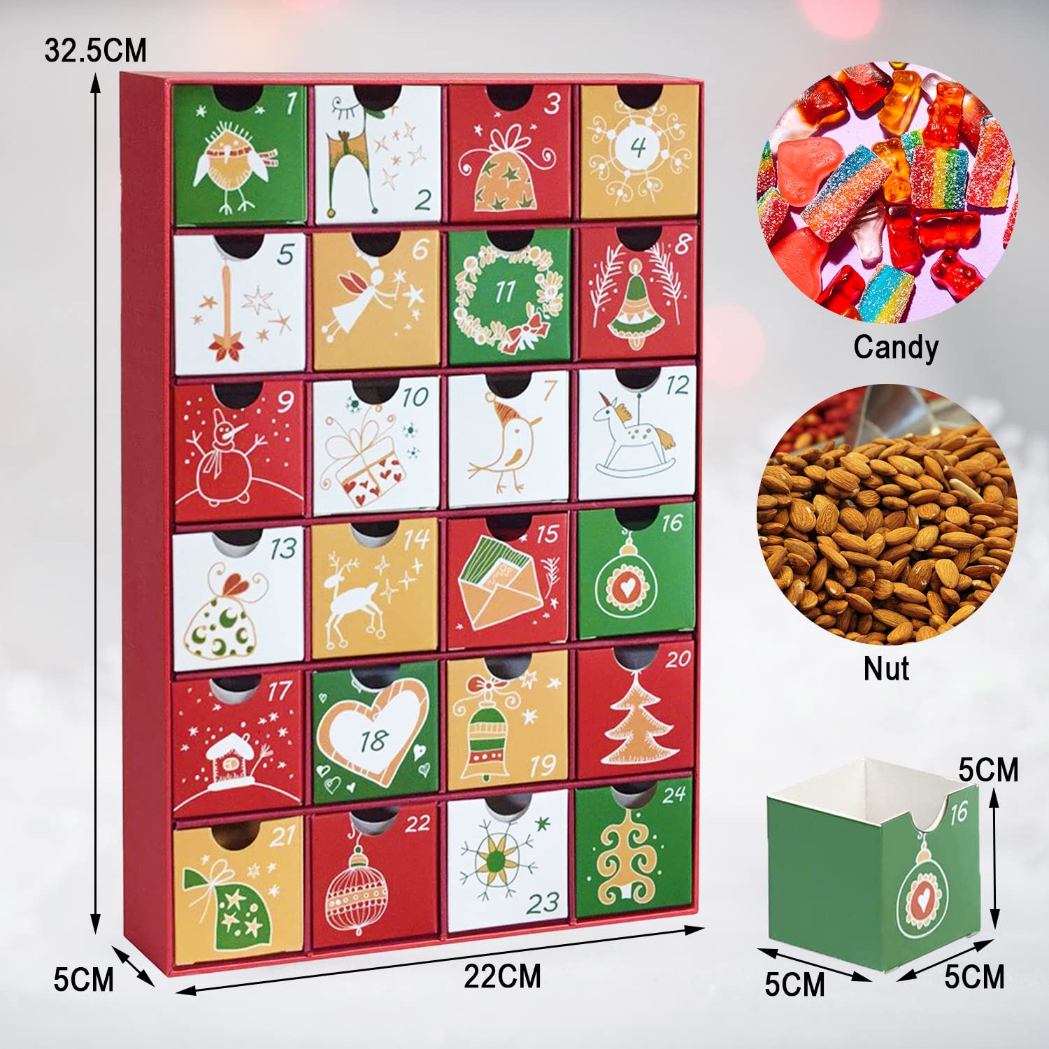 Calendario Dell'Avvento Fai Da Te | 24 Sacchetti Di Carta Con Numeri E Mollette | Per Natale E Regali - Foto 4