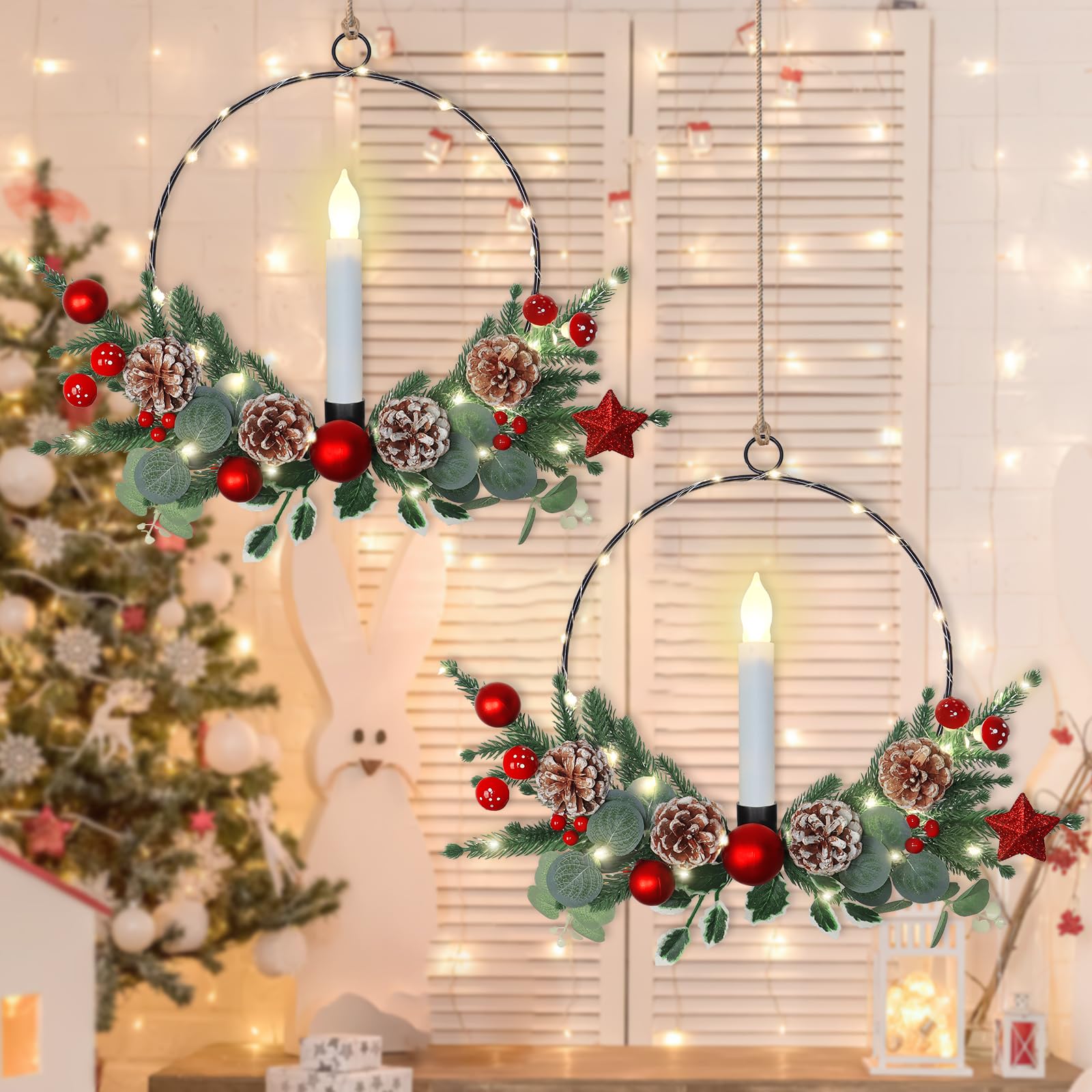 　Decorated Christmas Wreath Christmas Wreaths - Under a Texas Sky