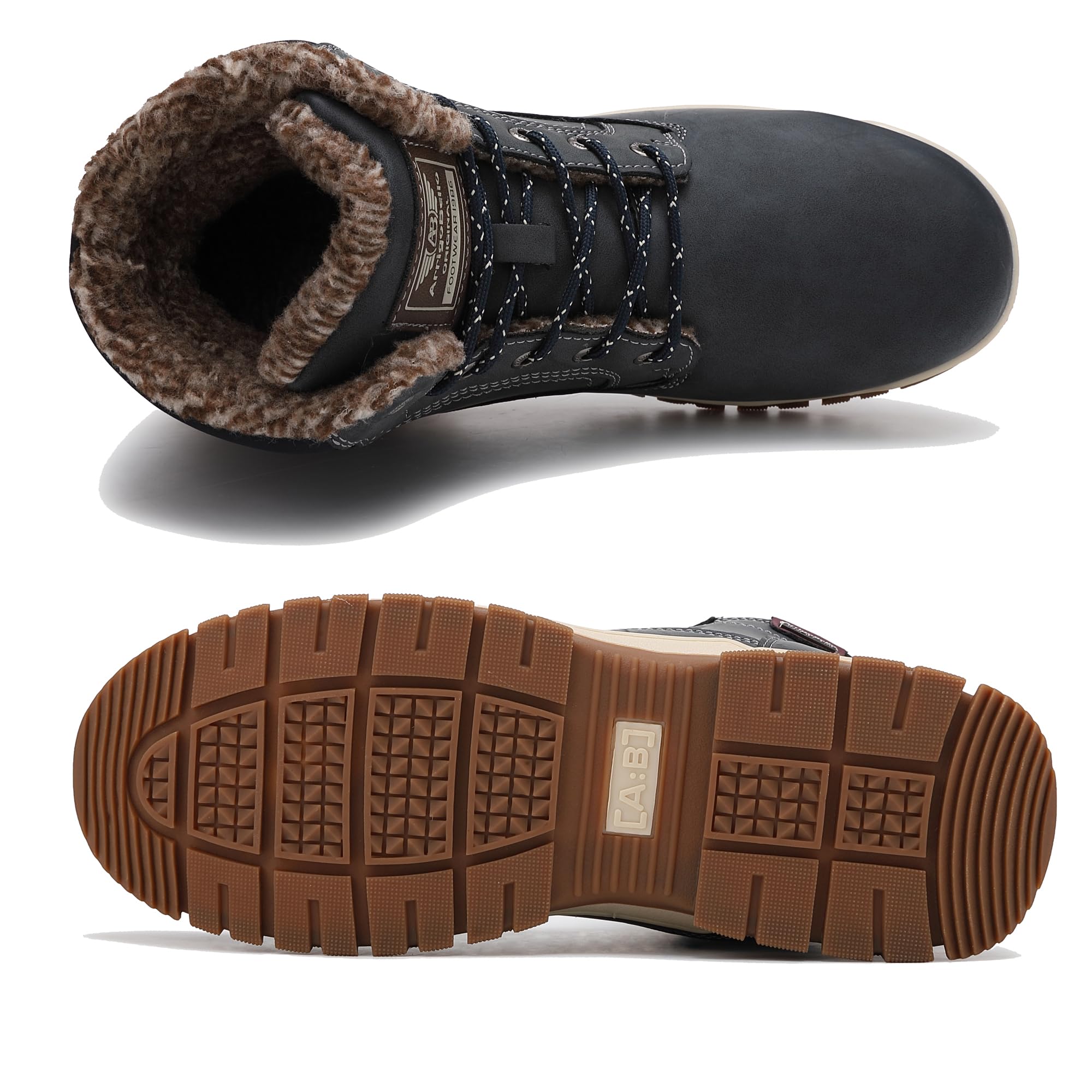 ARRIGO BELLO Stivali Uomo Invernali Scarpe Inverno Calda Foderato Montagna Antiscivolo Trekking Boots Scarponcini Neve Taglia 41-46EU