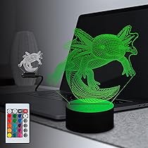 Masshomi 16 Cambio di Colore Touch Telecomando Salamandra Illusione LED Luce Notturna USB Carica Lampada Portatile per Soggiorno Cavallo Nursery Lampada Decorazione
