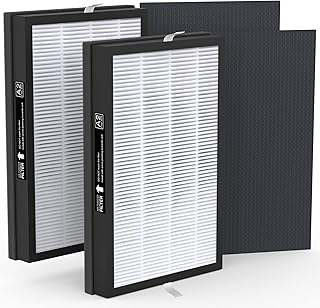 2-Pack A2 H13 HEPA Replacement Filter, Compatible with Filtrete 3M A2 Room Air Purifier FAP-C02-A2, FAP-C03-A2, FAP-T03-A2, FAP-SC02L, Part No.1150101