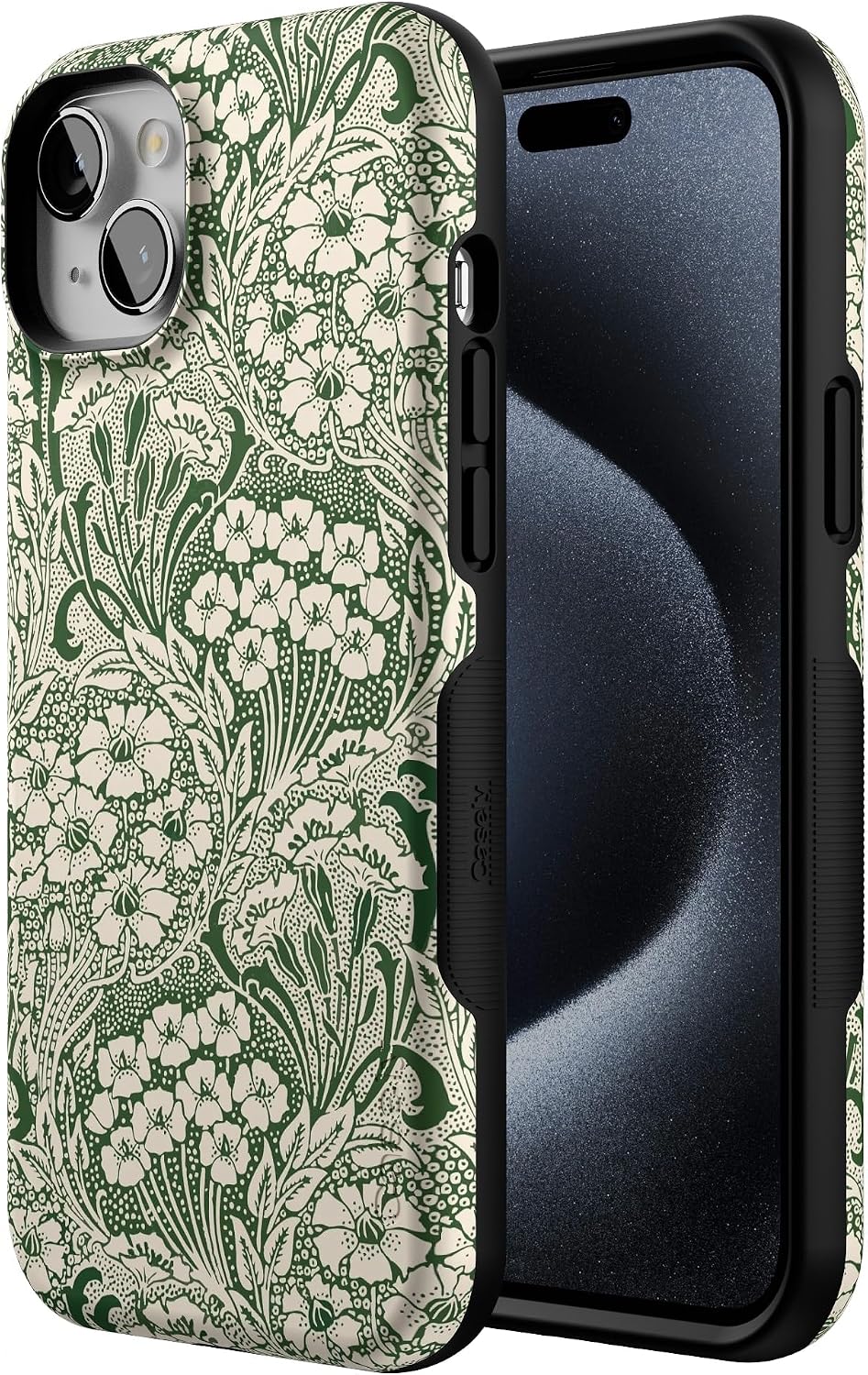 Casely iPhone 15 Plus Case | Mystic Meadow | Green Gardens | Bold Protective Design | Compatible with MagSafe