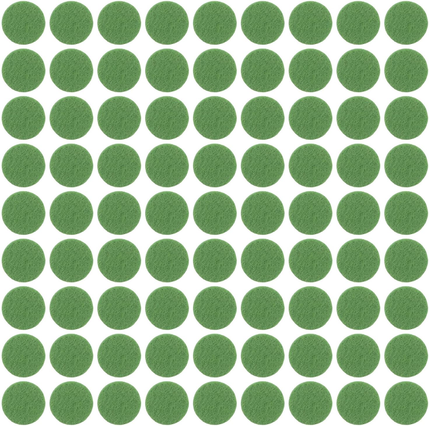 300pcs Car Diffuser Refill Pads 30mm Replaceable Aromatherapy Cotton Pads Essential Oil Scent Replacement for Vehicle Air Freshener Vent Clips, Light Green for Car Aromatherapy Use