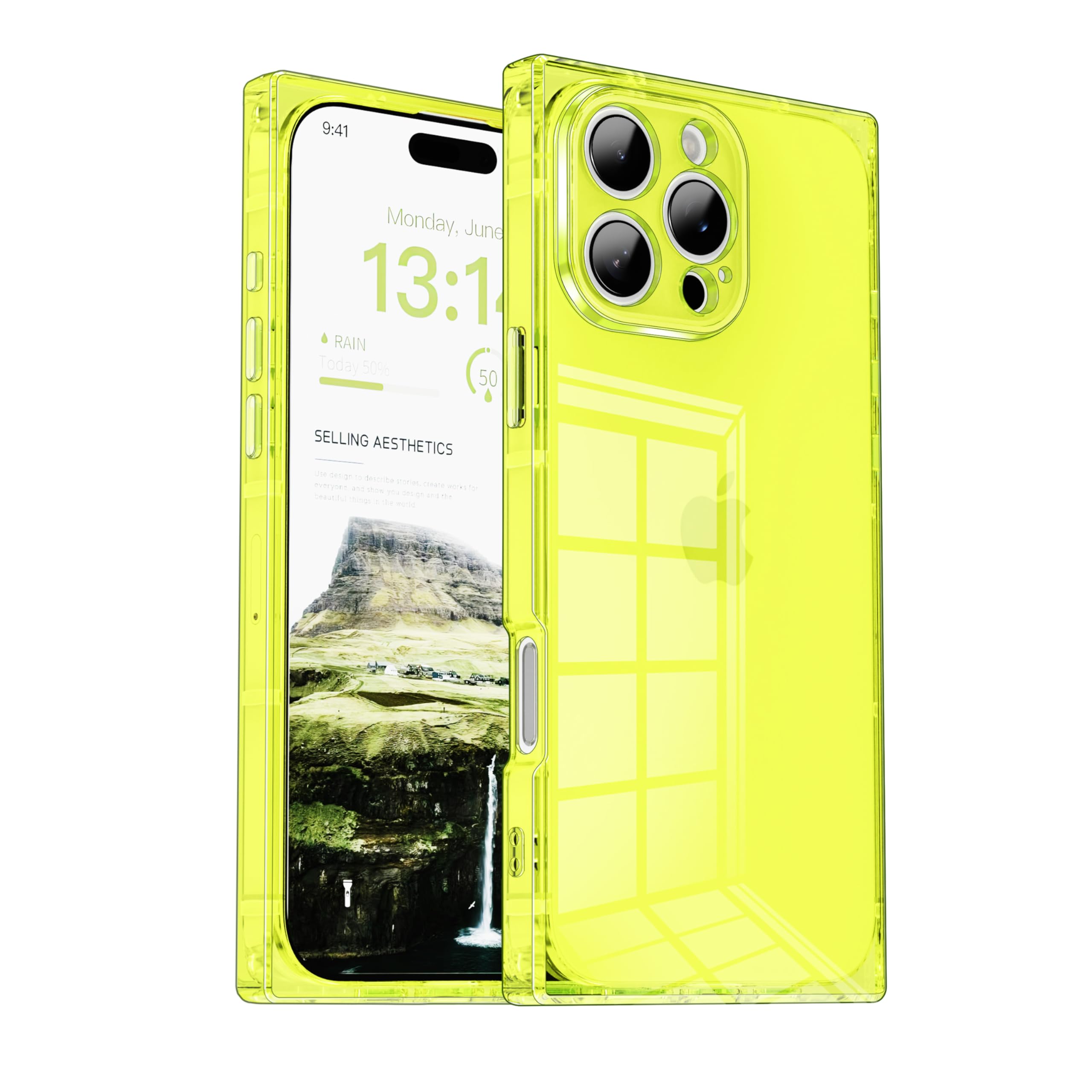 IAIYOXI Rectangle Case Compatible for iPhone 11 Pro Max, Full Camera Protection & Reinforced Corners TPU Cushion Clear Cover, Shockproof Silicone