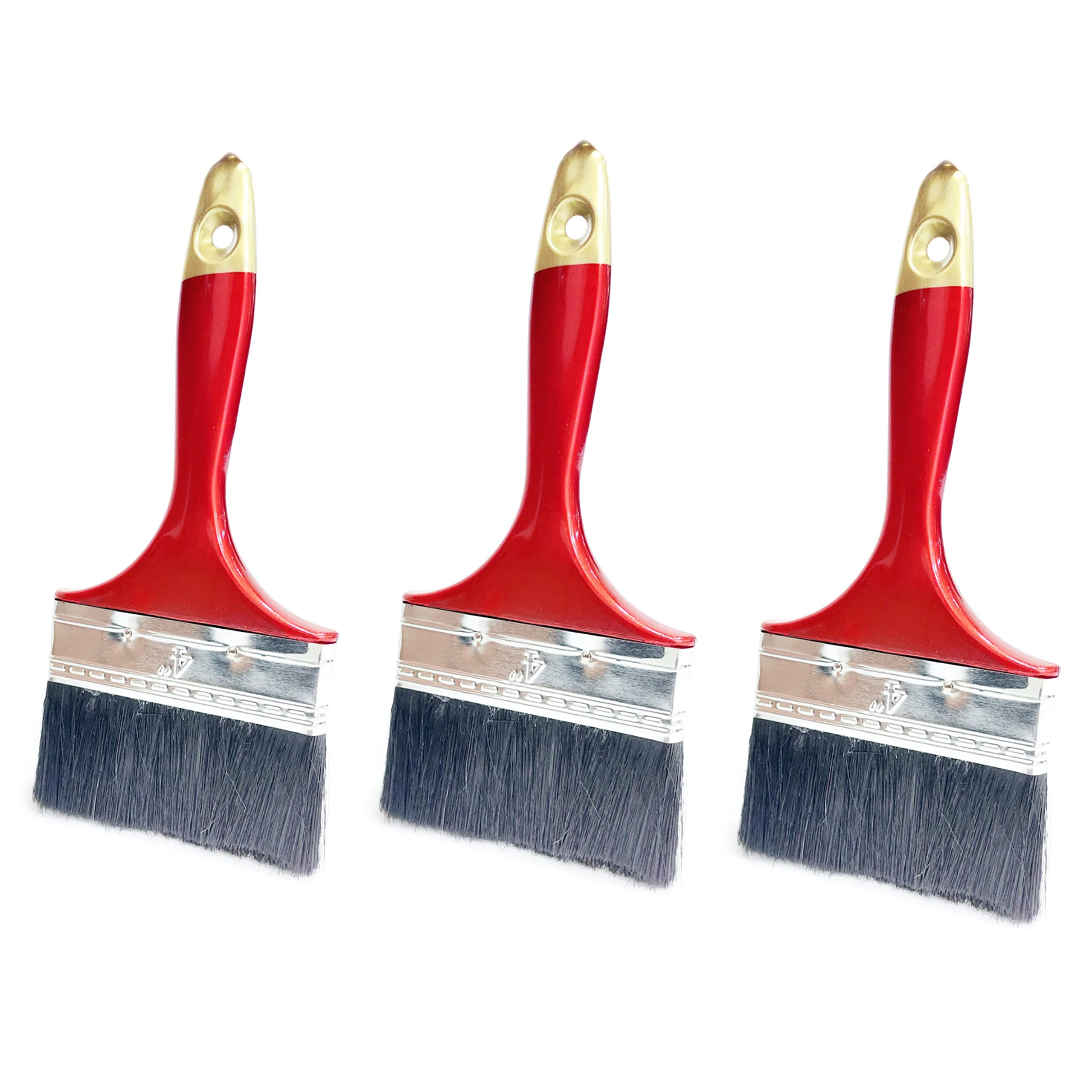 DARIT Artist Paint Brush 6 Sets of 1, 1.5, 2, 3, 4 Inches -Large Wash Brushes Set for Gesso, Varnishes, Acrylic Painting, Watercolour, Wood, Wall, Furniture-Brush Set (6) 1