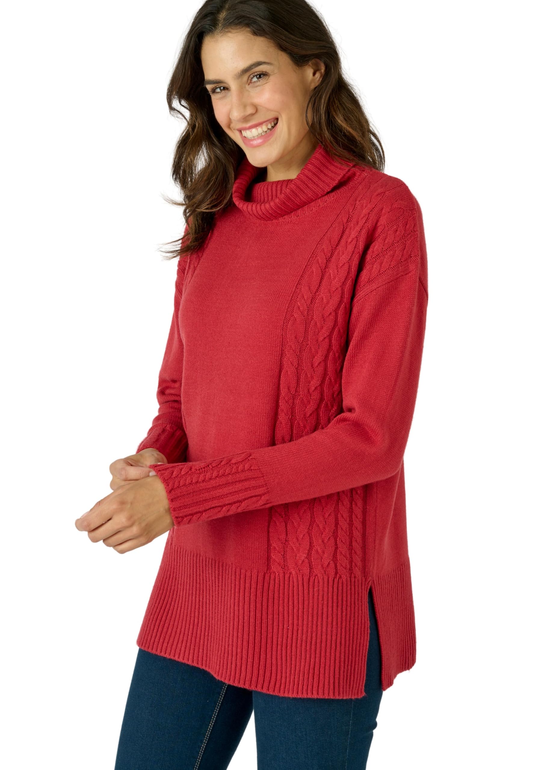 Damart Women's Pink - Turtleneck Jumper, Claret, 10/12
