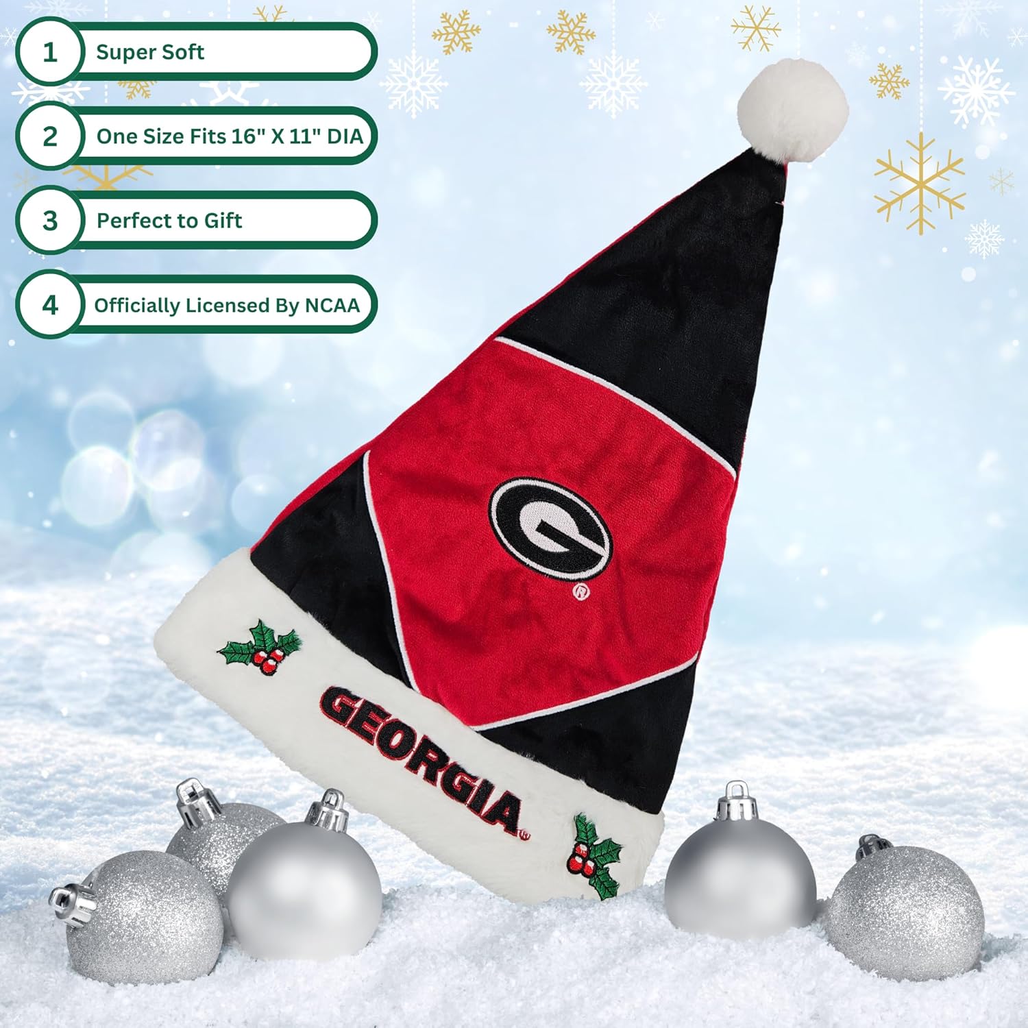 NCAA – Collector's Edition Santa Hat – Show Your SEC Spirit with Officially Licensed NCAA Holiday Fan Apparel and Gift - Image 4