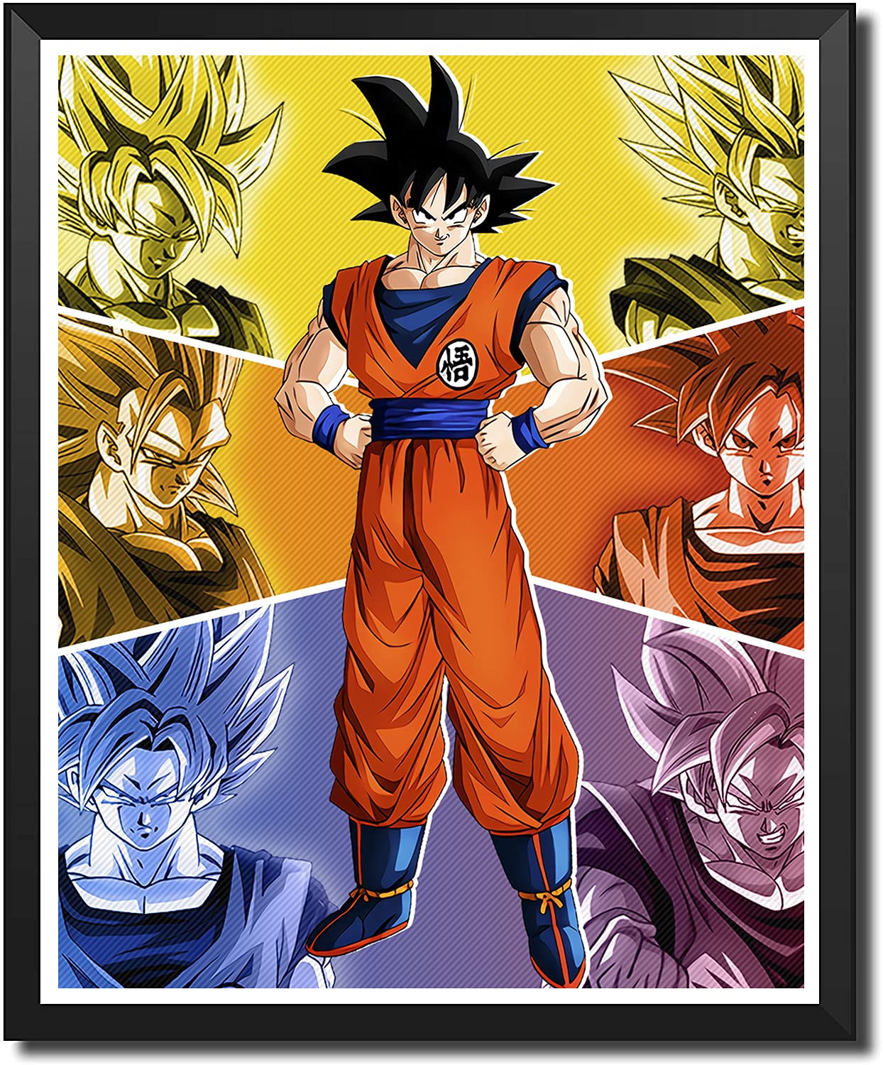 Dragon Ball Super Son Goku Kakarotto Anime Canvas Art Print Poster For Living Room Decoration 8 x 10 Inches（No Frame）