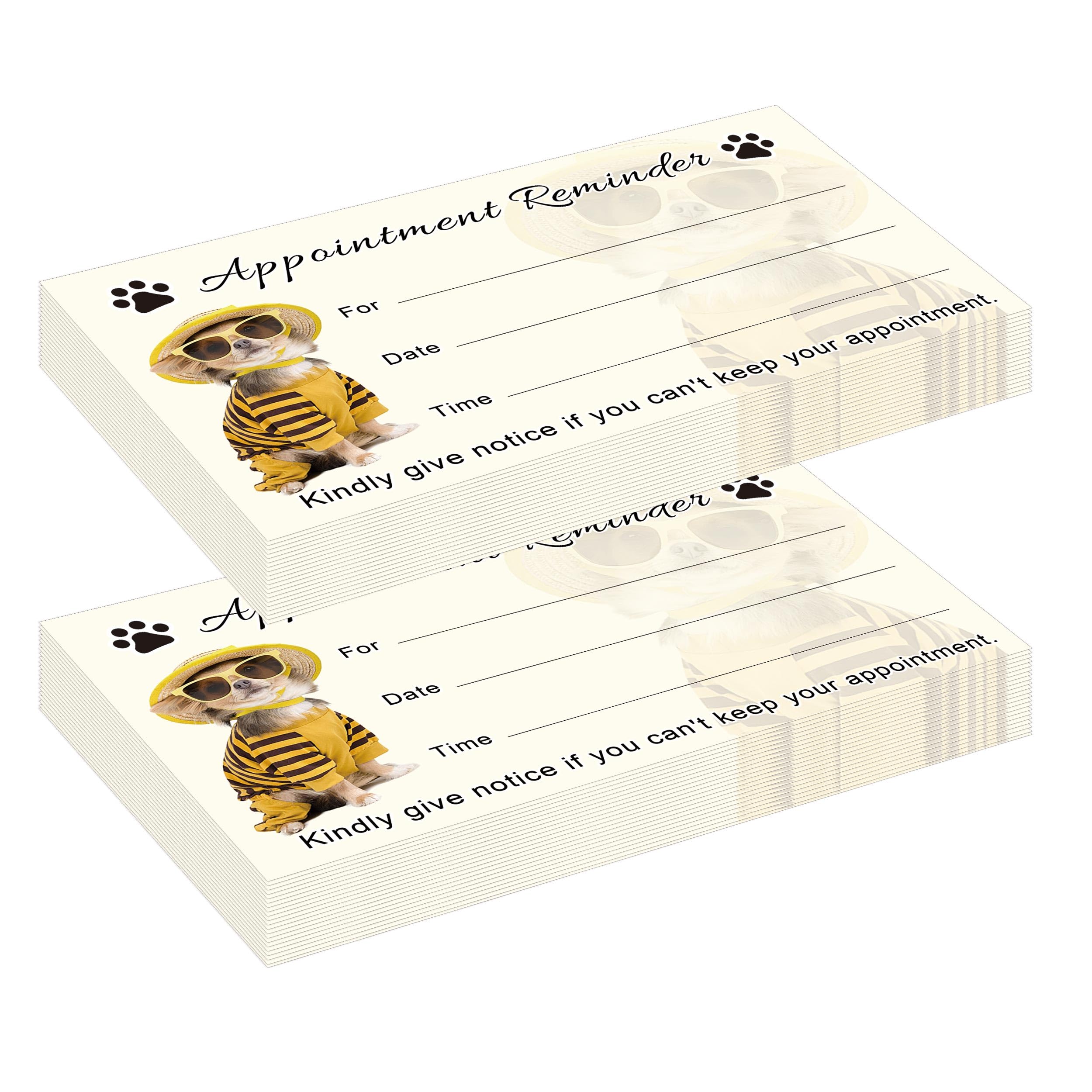 50 Pet Grooming Groomers Appointment Reminder Card - Pet Grooming Cards Customer Information Card - Dog Grooming Client Cards and Contact Profile Extender for Business, Grooming (5 x 8 inch) — image 1