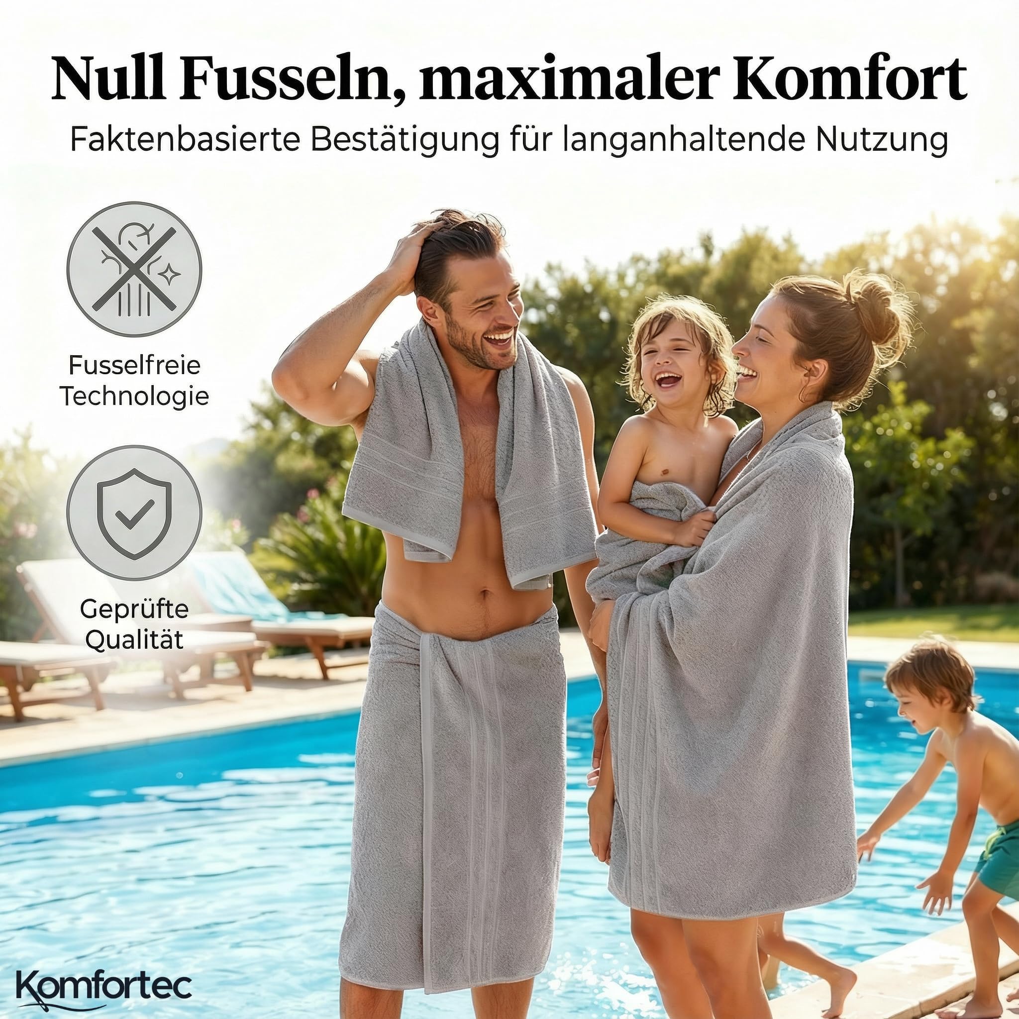 Komfortec 2er Saunahandtuch Set 80x200 cm – Bild 7