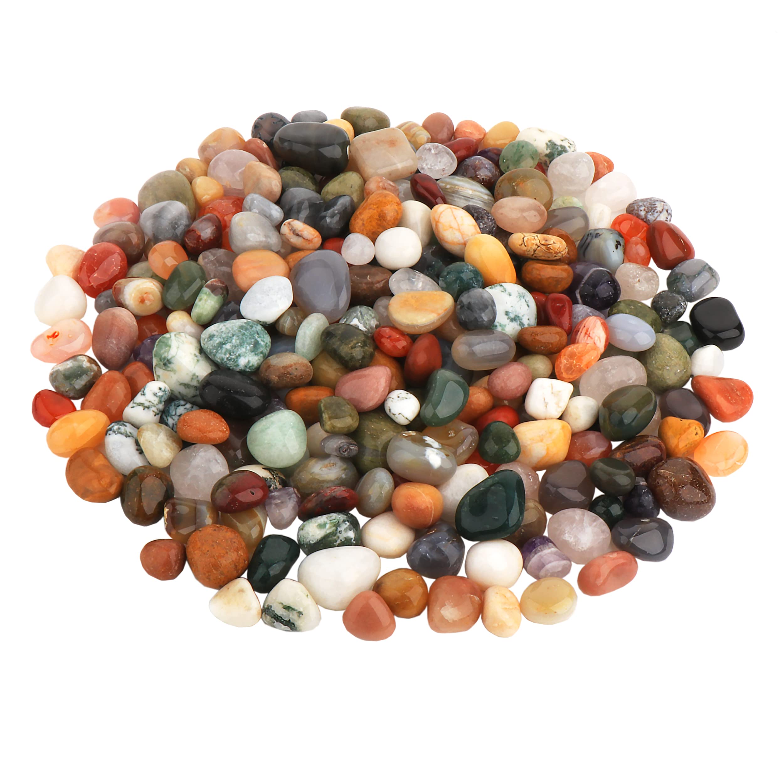 NKlaus 900g Pietre burattate 10-20mm Pietre Naturali India Mix Pietre per Gioielli Deco 11100