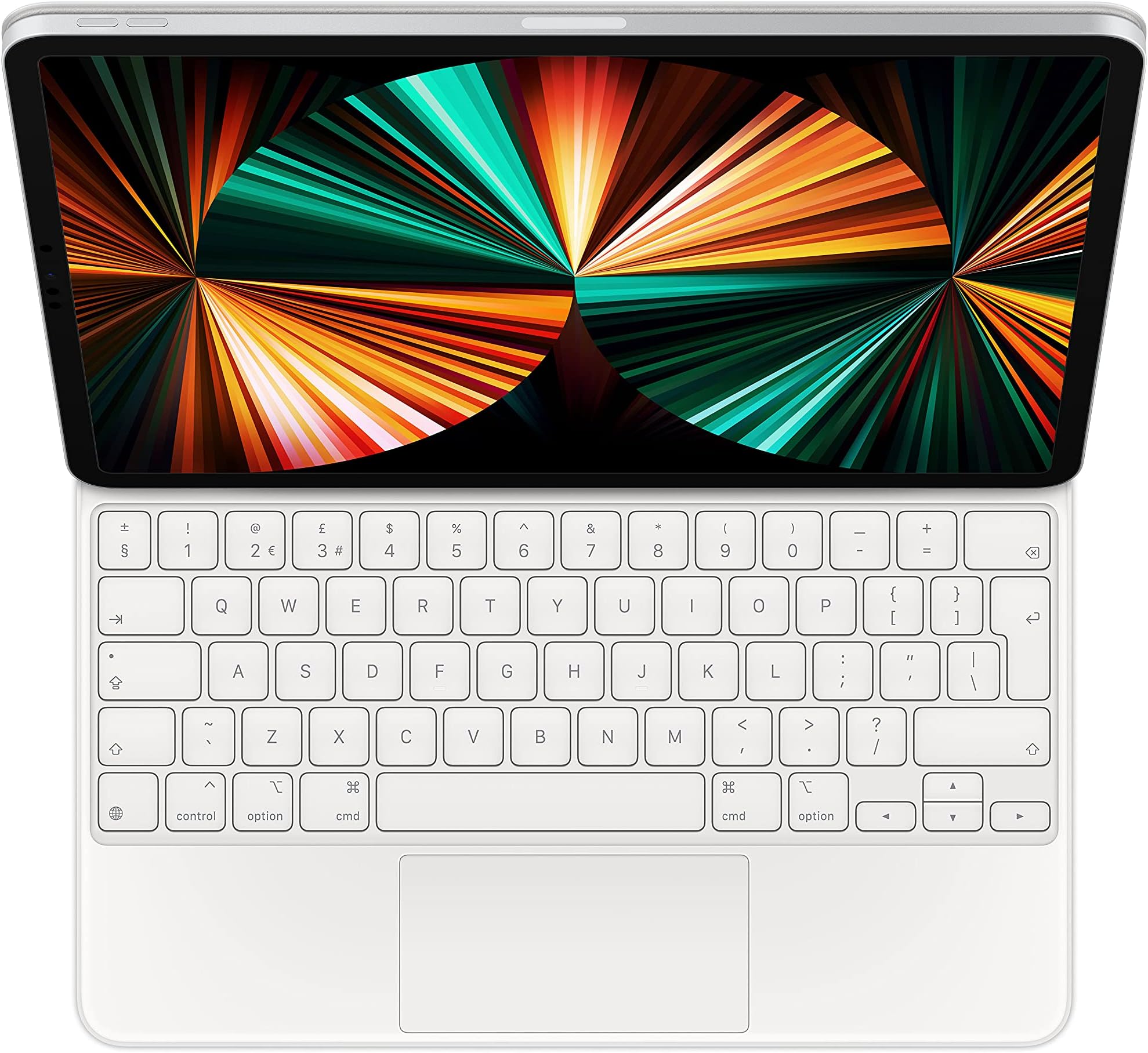 Apple Magic Keyboard: iPad Keyboard and case for iPad Pro 12.9‑inch (3rd, 4th, 5th and 6th Generation), Great Typing Experience, Built-in trackpad, British English - White