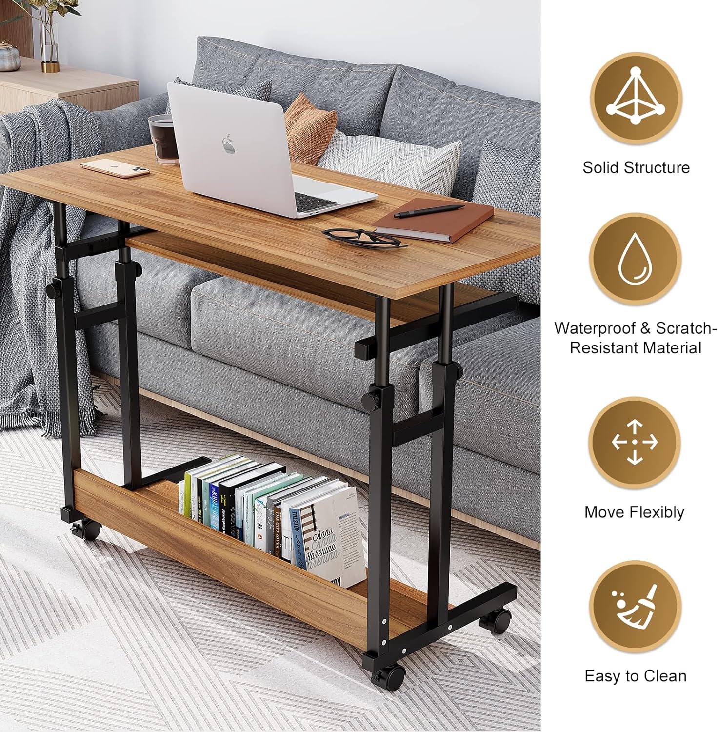 Buy Dripex Computer Desk Mobile, Portable Office Desk with Movable