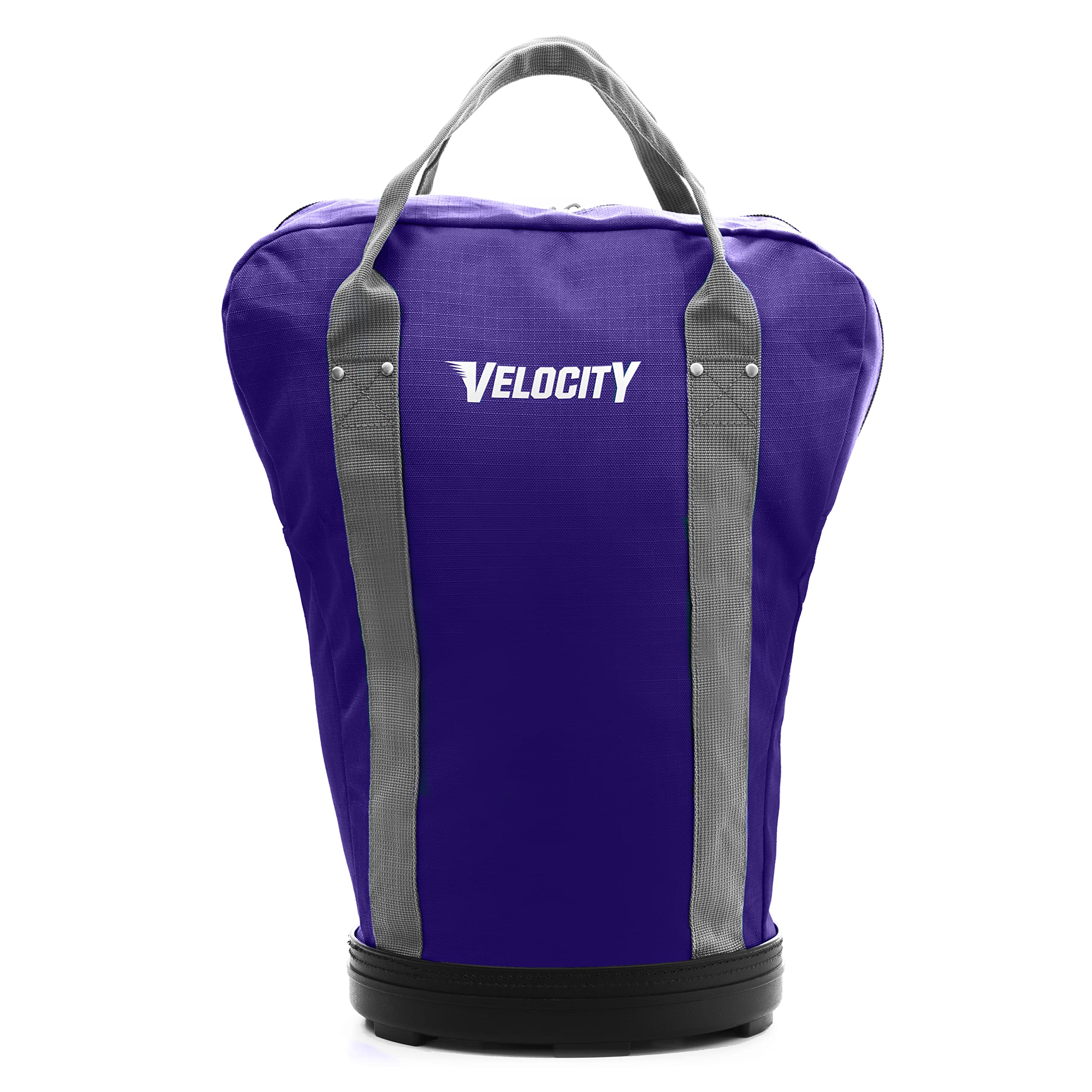 Velocity Heavy Duty Multipurpose Ball Bag with Durable Bottom - Holds up to 60-72 Balls - Ideal for Lacrosse, Baseball, Pickleball, Tennis & More, Purple