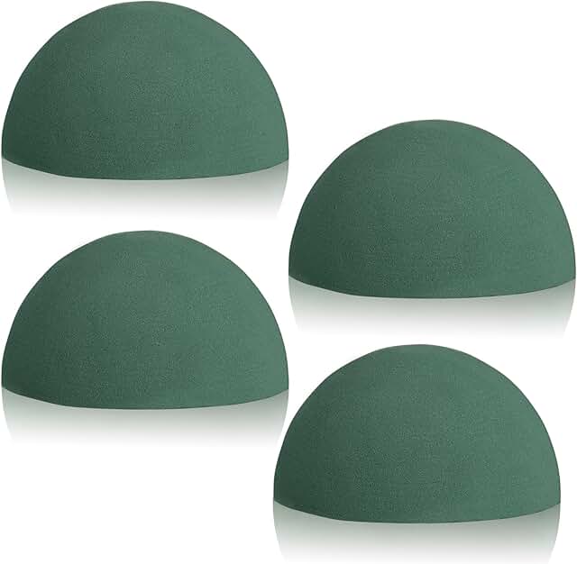 4 Pack Dry Foam Half Ball Floral Foam Sphere Round Foam Block Craft Supplies Large Plant Styrofoam Craft Foam for Artifici...