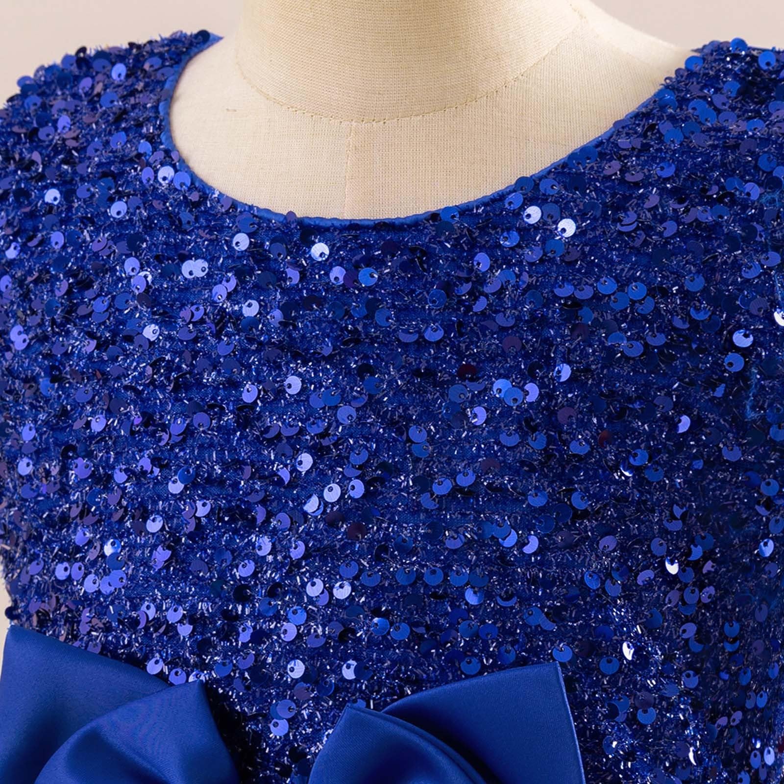 Vestidos para niñas, faldas, vestidos infantiles, vestidos de niña, vestido de noche con lazo de lentejuelas, estilo princesa, manga larga, vestido de fiesta para cumpleaños, desfiles de actuación