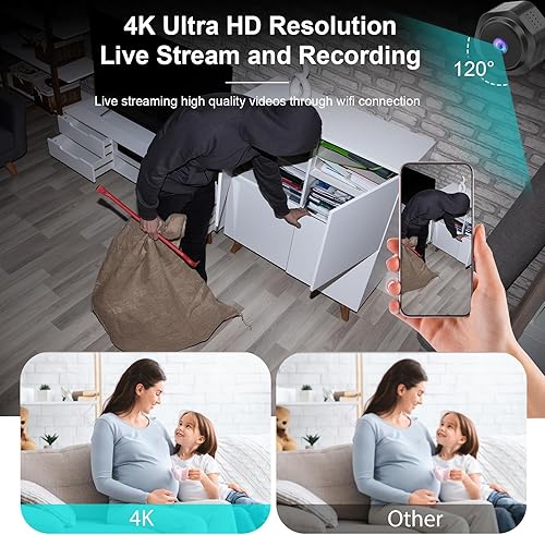 Miniatura 3 de Cámara de seguridad WiFi para interiores, cámara de niñera, mini cámaras inalámbricas Full HD 1080P para bebé, mascotas, alertas de detección de