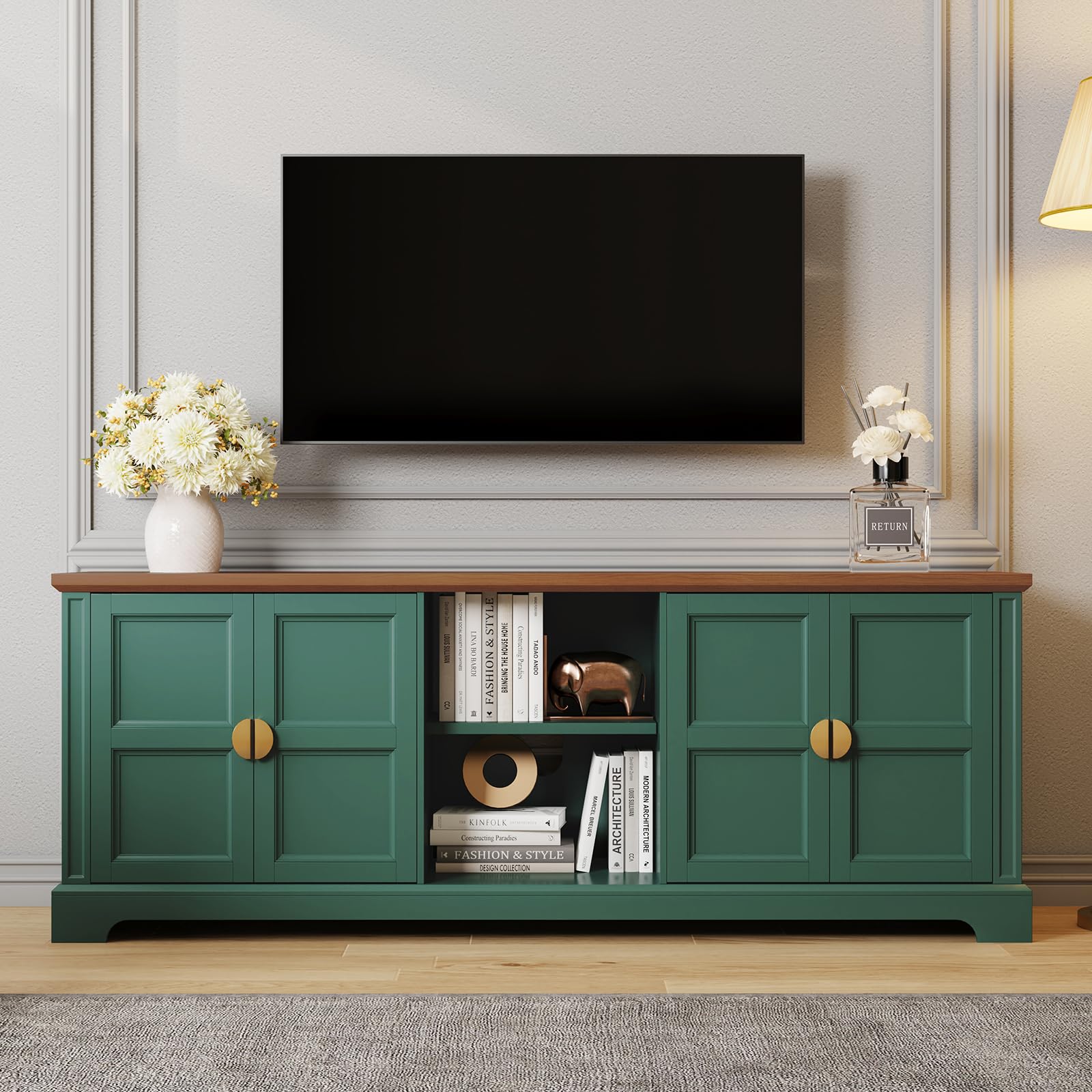 Amazon.com: HLR 67” Modern TV Stand for TVs up to 75+ inch, Shaker