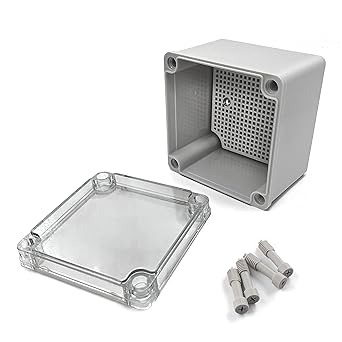MGI SpeedWare Electrical Junction Box with Mounting Plate and IP67 Waterproof Clear Transparent Cover (4.7