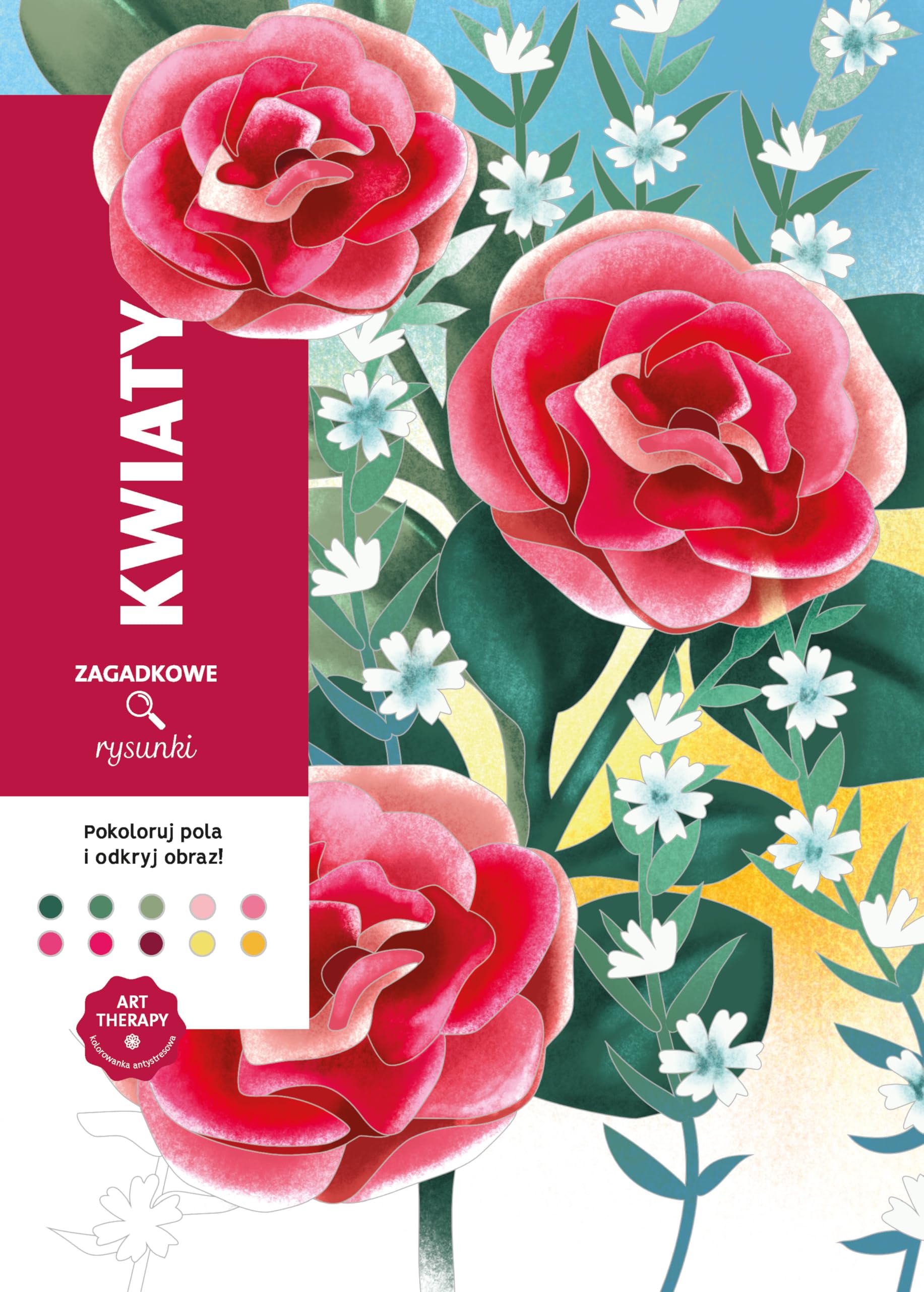 Art therapy Kolorowanka antystresowa Kwiaty