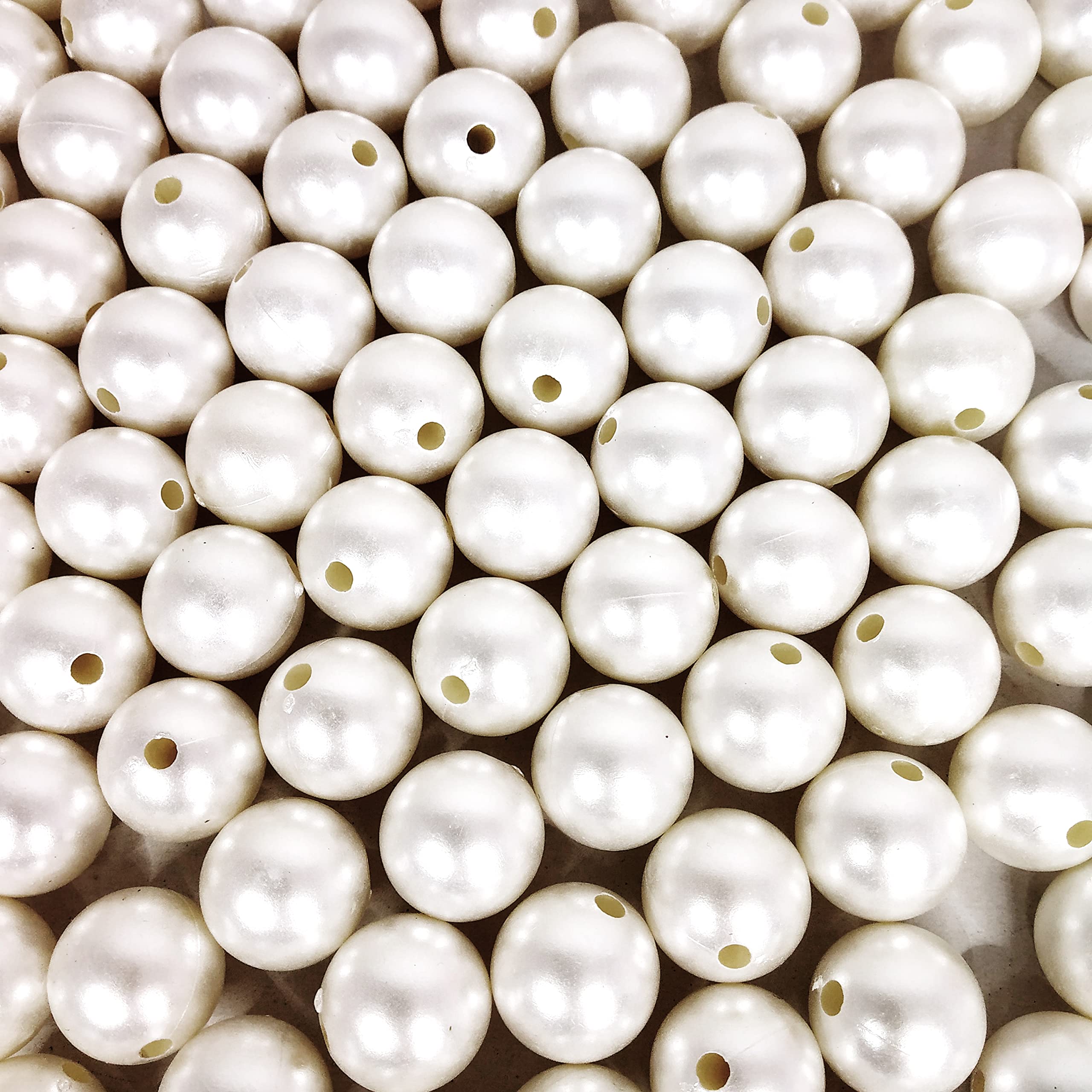 Utkarsh Pack of 100 Gram (25 Pcs Approx) 20mm White Moti Balls Pearl Bead Craft Material for Artificial Jewelry Making, Earring, Necklaces, Bracelet Set for Girls and Women, Decoration Items-image-41