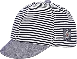 LONTG Baby,Clothing,Baby Boys 0-24m,Accessories,Hats & Caps Baby Baseball Cap Boys Girls Sun hat Infant Pure Cotton Stripe Hat Newborn Toddler Adjustable Peaked Cap Sun Protection Hat Star Embroidery Summer Outdoor Cap Breathable for 3-12 Months Kids