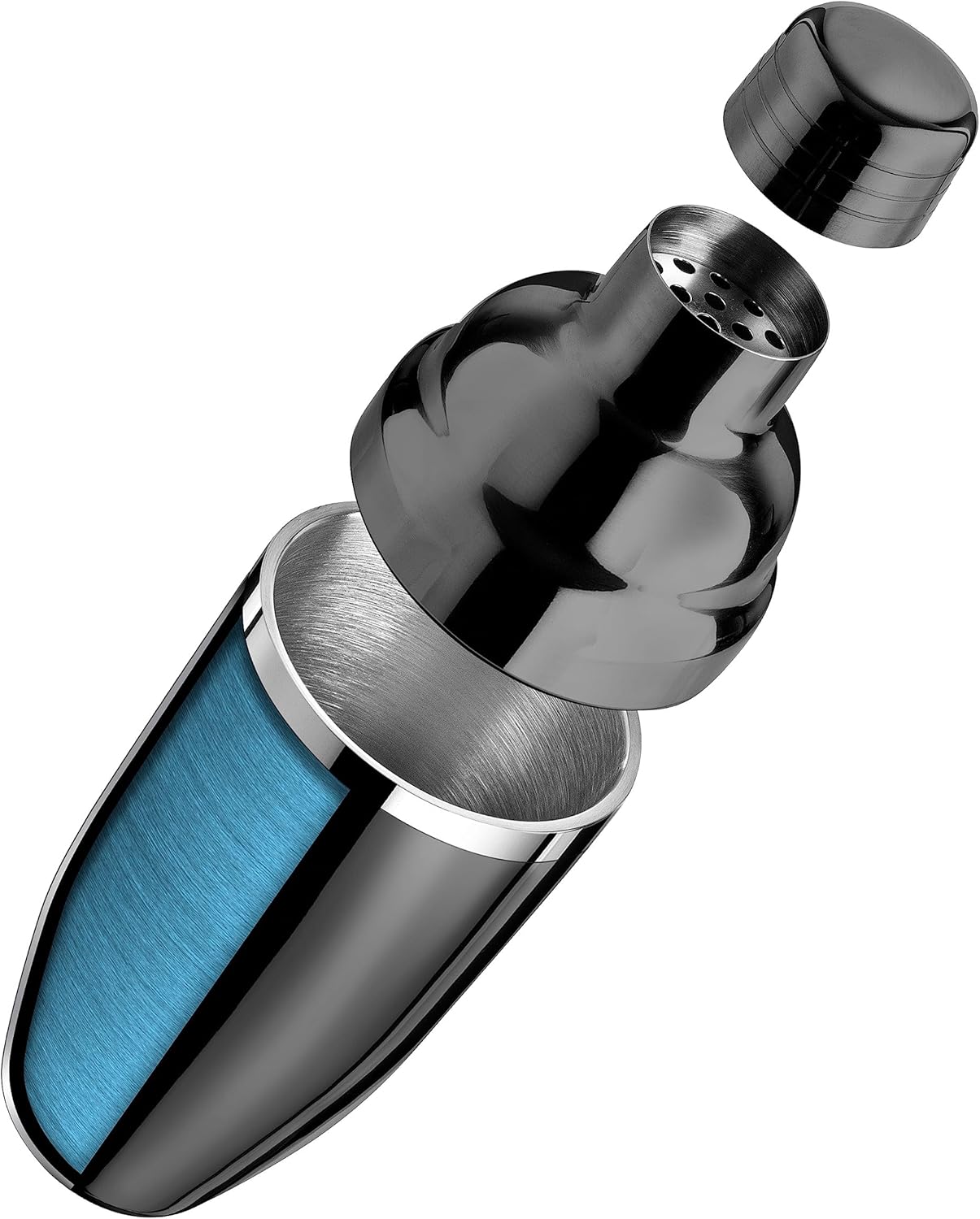 Final Touch Double Wall Black Chrome Stainless Steel Cocktail Shaker (FTA1850-19)