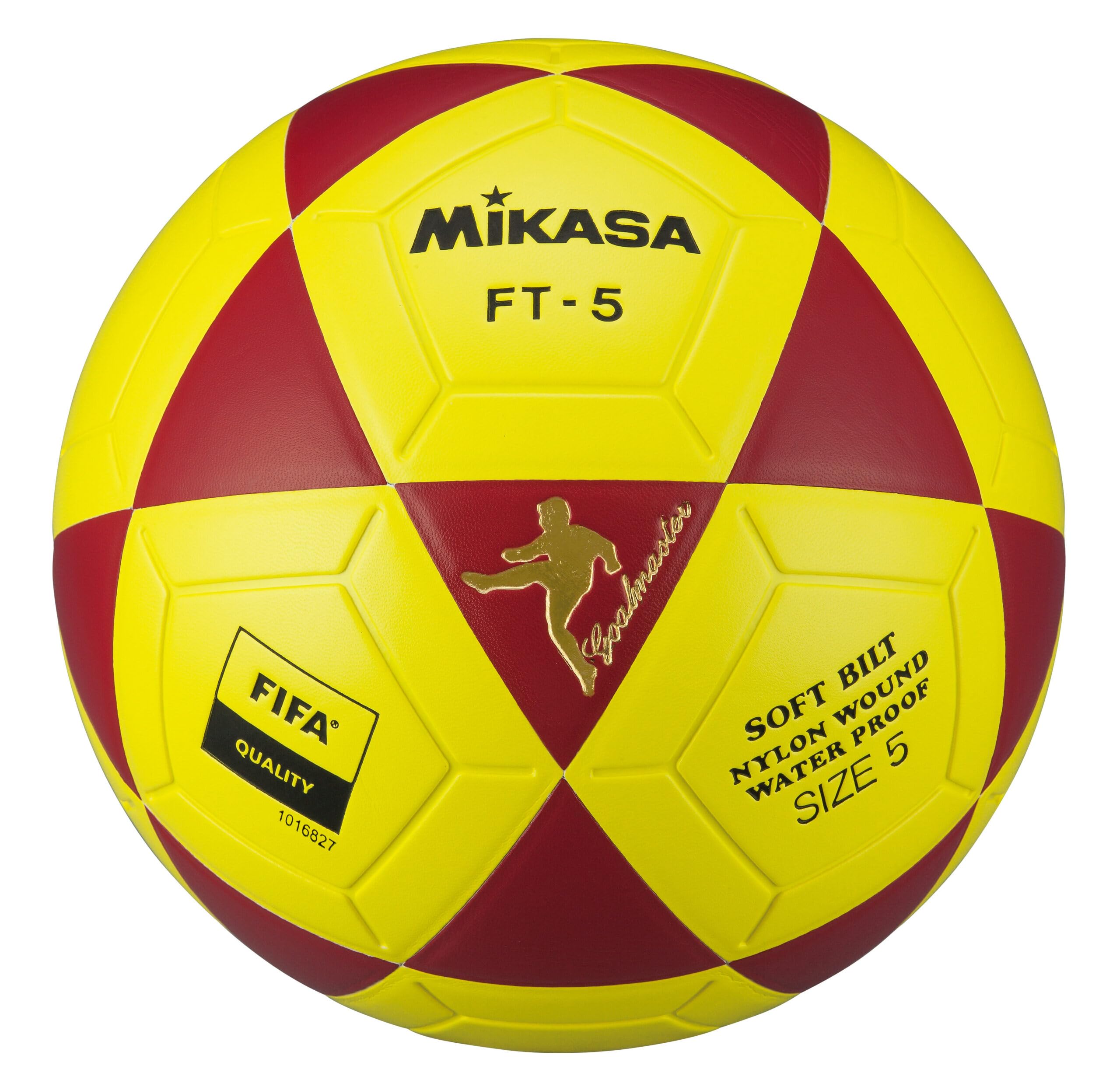 Mikasa FT5 FQ Special Footvolley, Balón de fútbol rojo/amarillo, talla 5