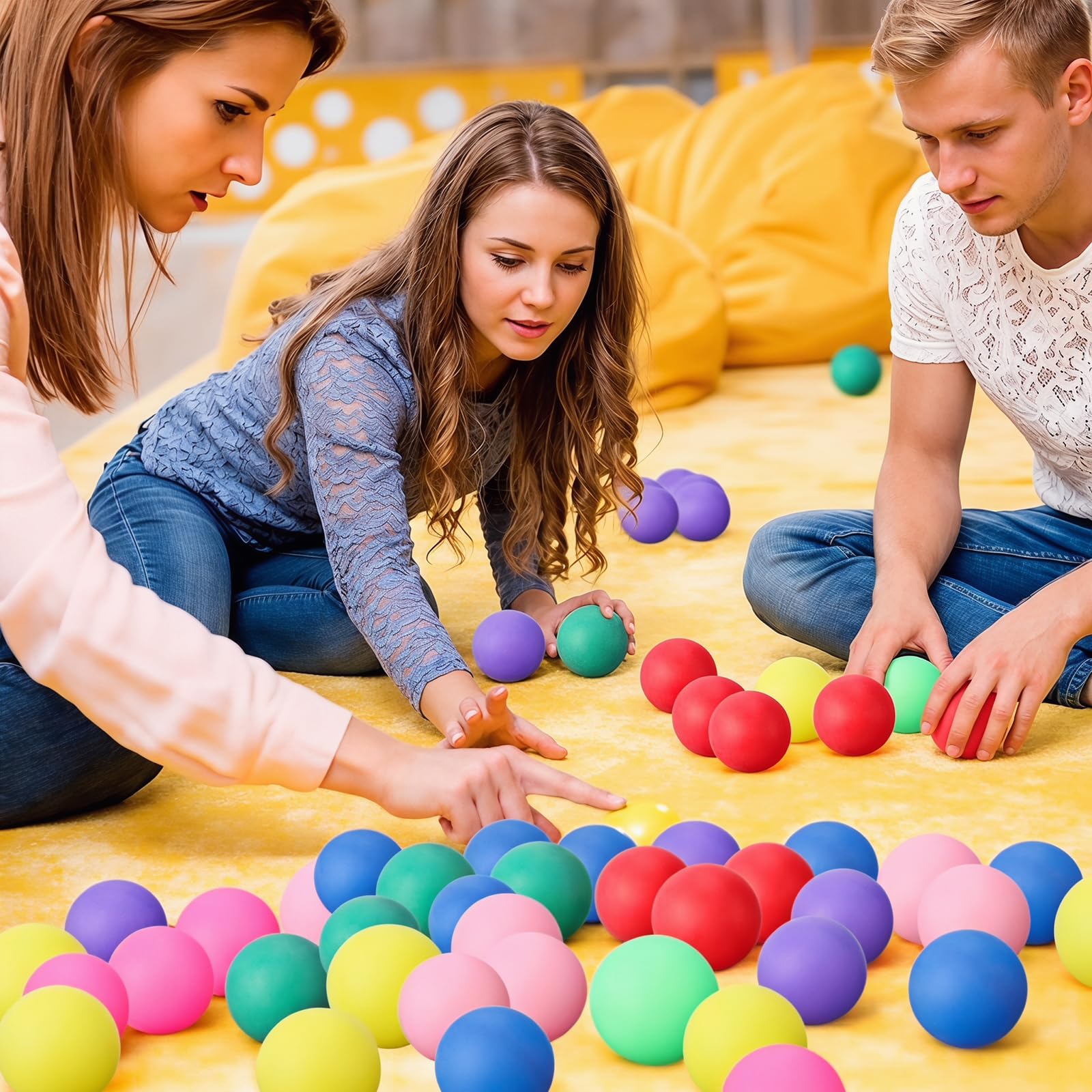 Pelotas de Ping Pong 30 Piezas 40mm Reutilizable para Adultos y Niños Juegos Entrenamiento Piscina