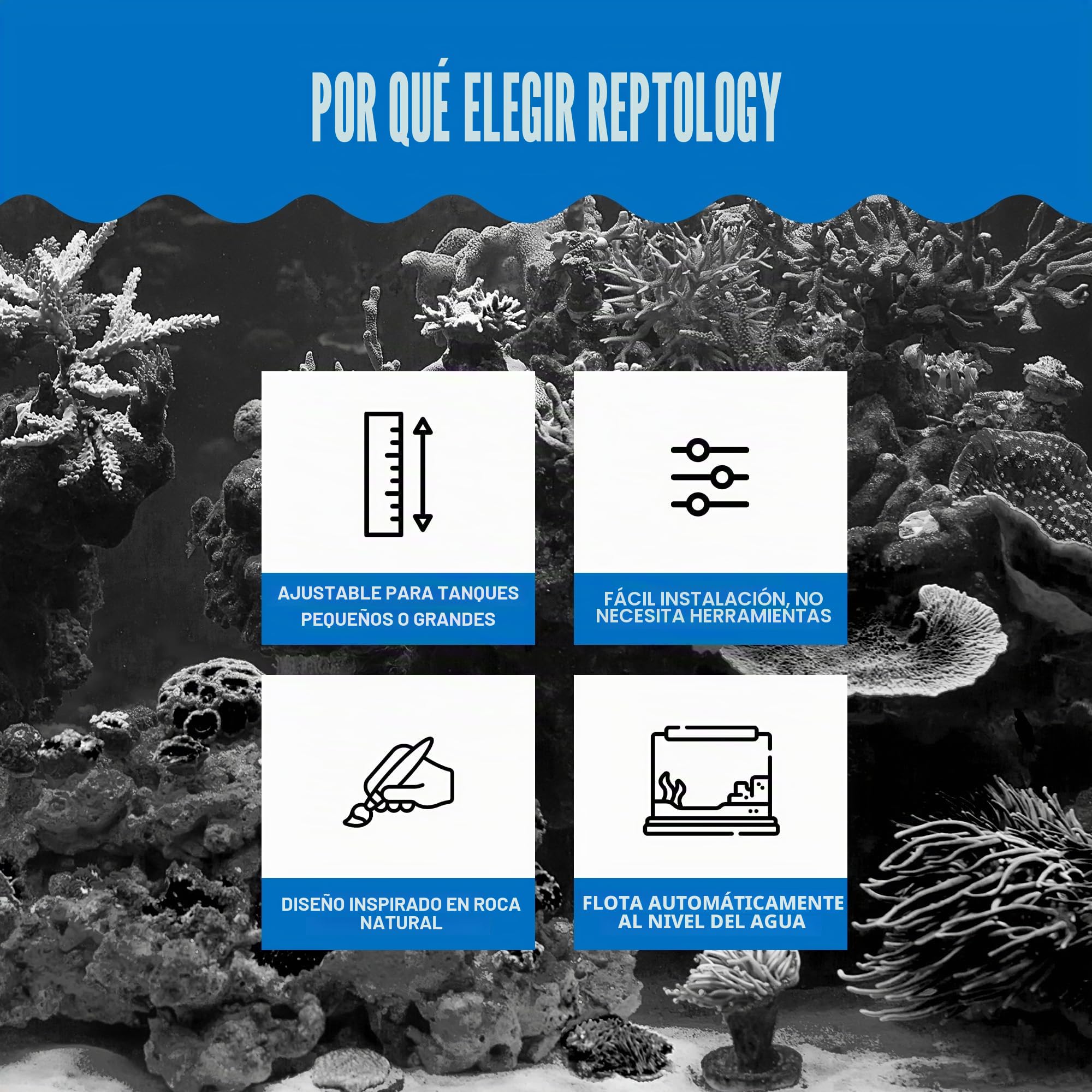 Penn REP603 Plax Reptology - Muelle Flotante de Tortugas y Plataforma para Tomar el Sol, 41 x 28 cm