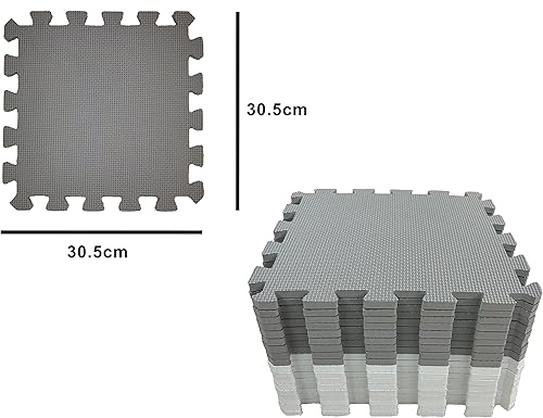 Miniatura 5 de Tapete de juego de espuma, 18 piezas, azulejos entrelazados, azulejos de espuma para niños, tapete de juego de rompecabezas, tapetes de gimnasio