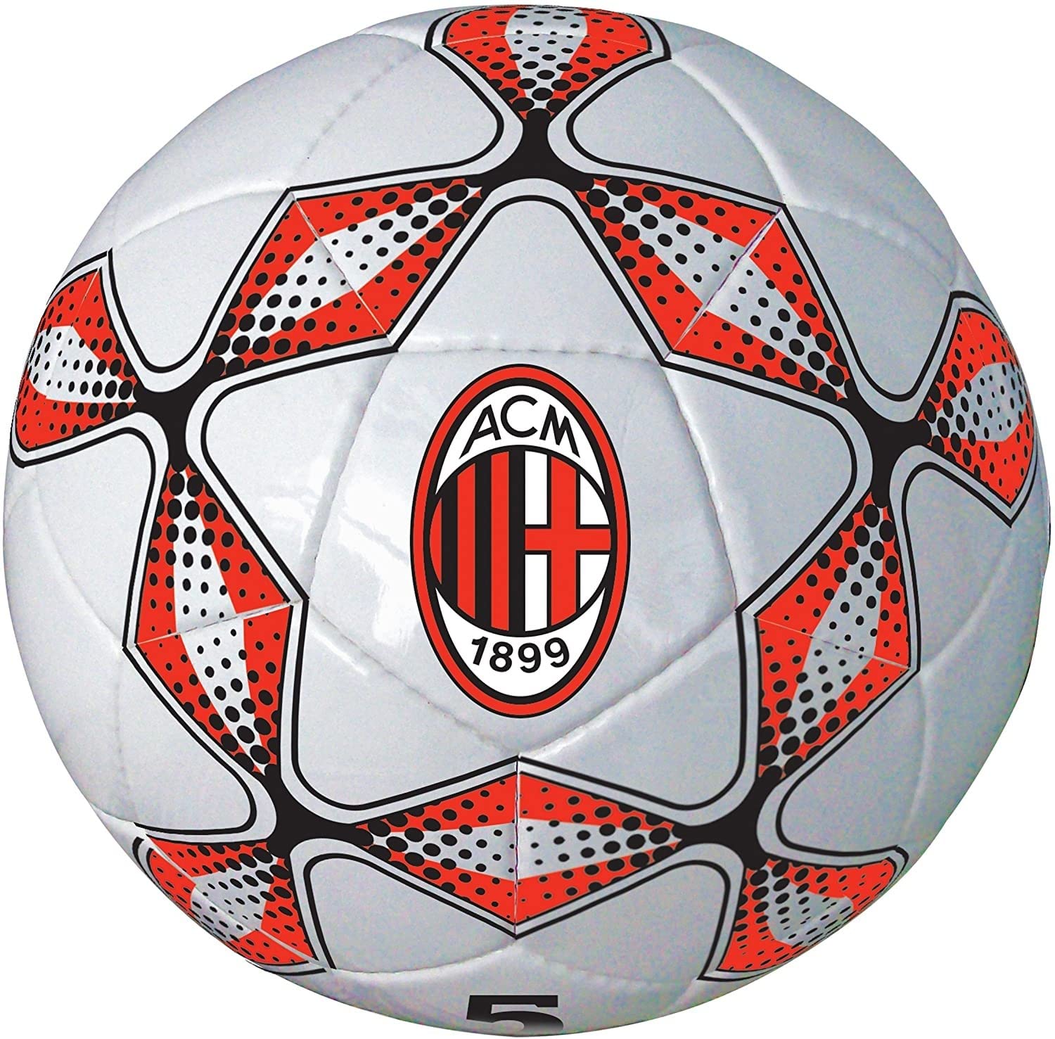 Ballon De Foot Officiel MILAN Taille 5 - 300g - PVC Cousu - Pour Entraînement Et Match - Couleurs Vives